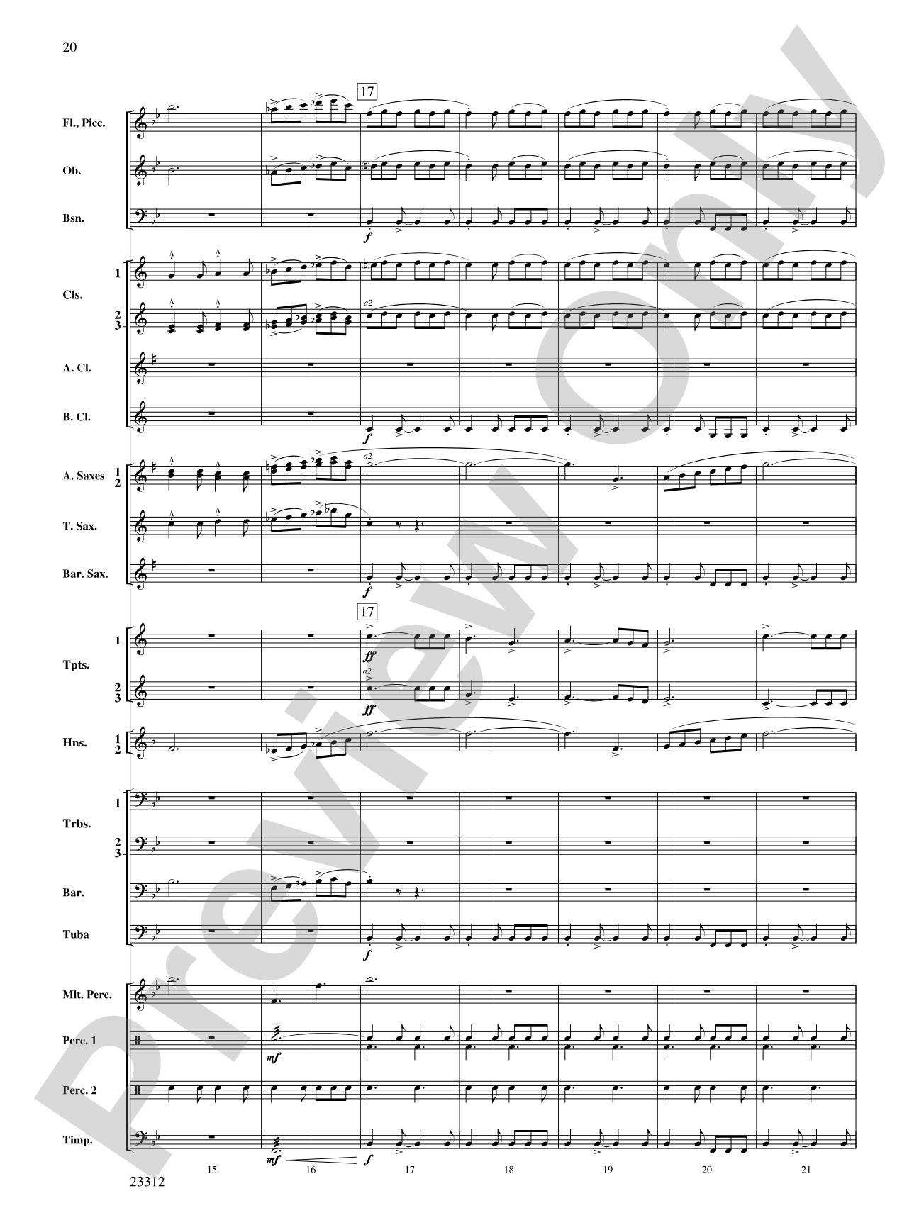 Three Miniatures for Winds and Percussion: Concert Band Conductor Score & Parts