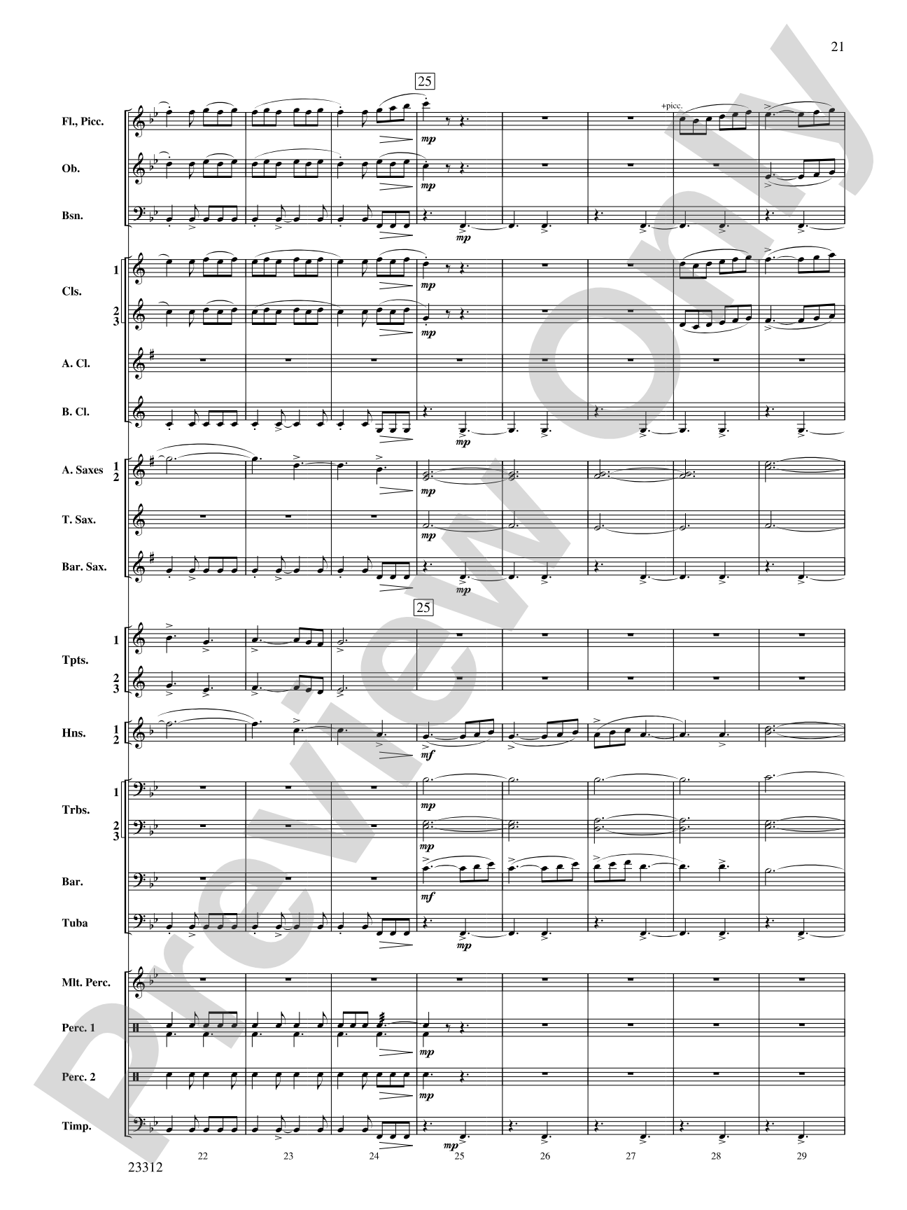 Three Miniatures for Winds and Percussion: Concert Band Conductor Score & Parts