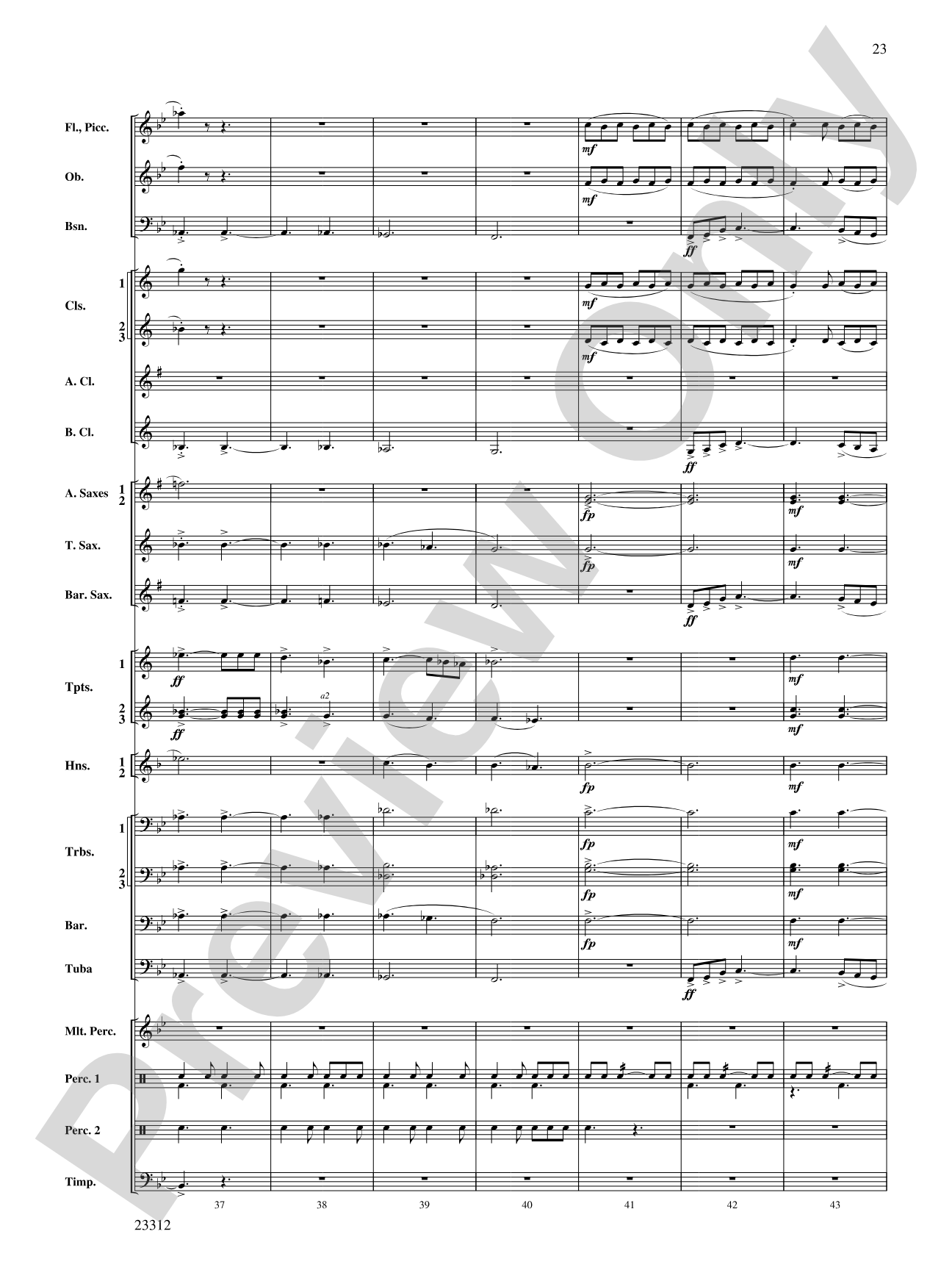 Three Miniatures for Winds and Percussion: Concert Band Conductor Score & Parts