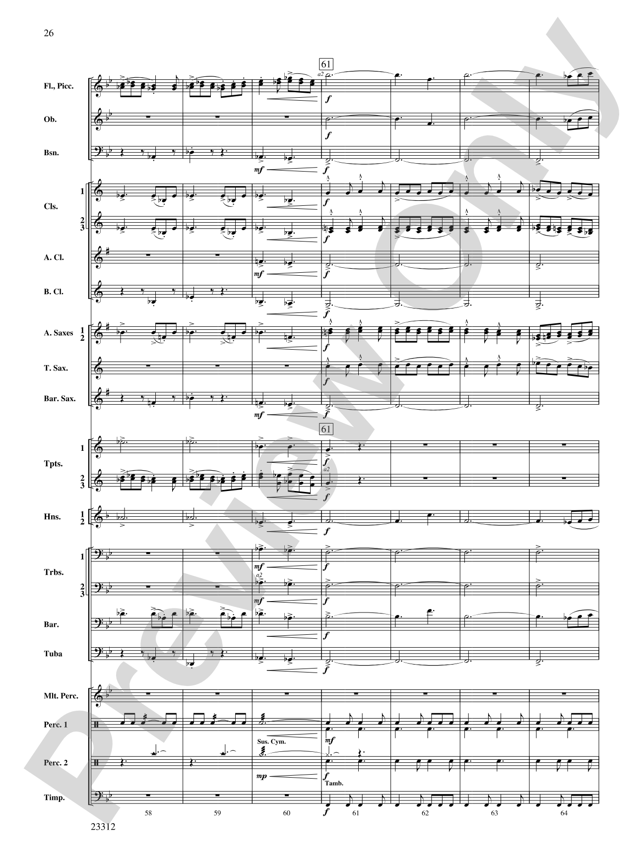 Three Miniatures for Winds and Percussion: Concert Band Conductor Score & Parts