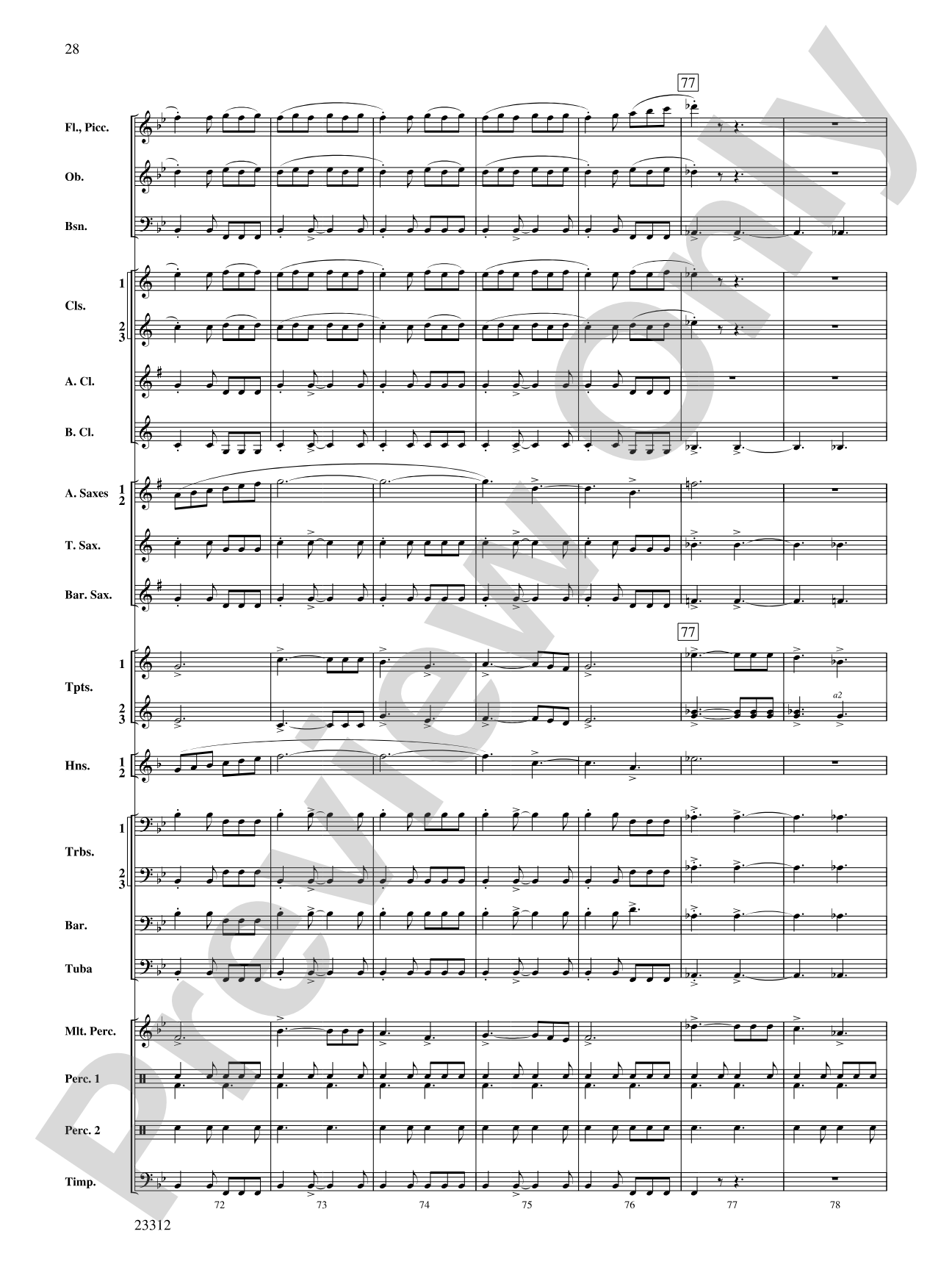 Three Miniatures for Winds and Percussion: Concert Band Conductor Score & Parts