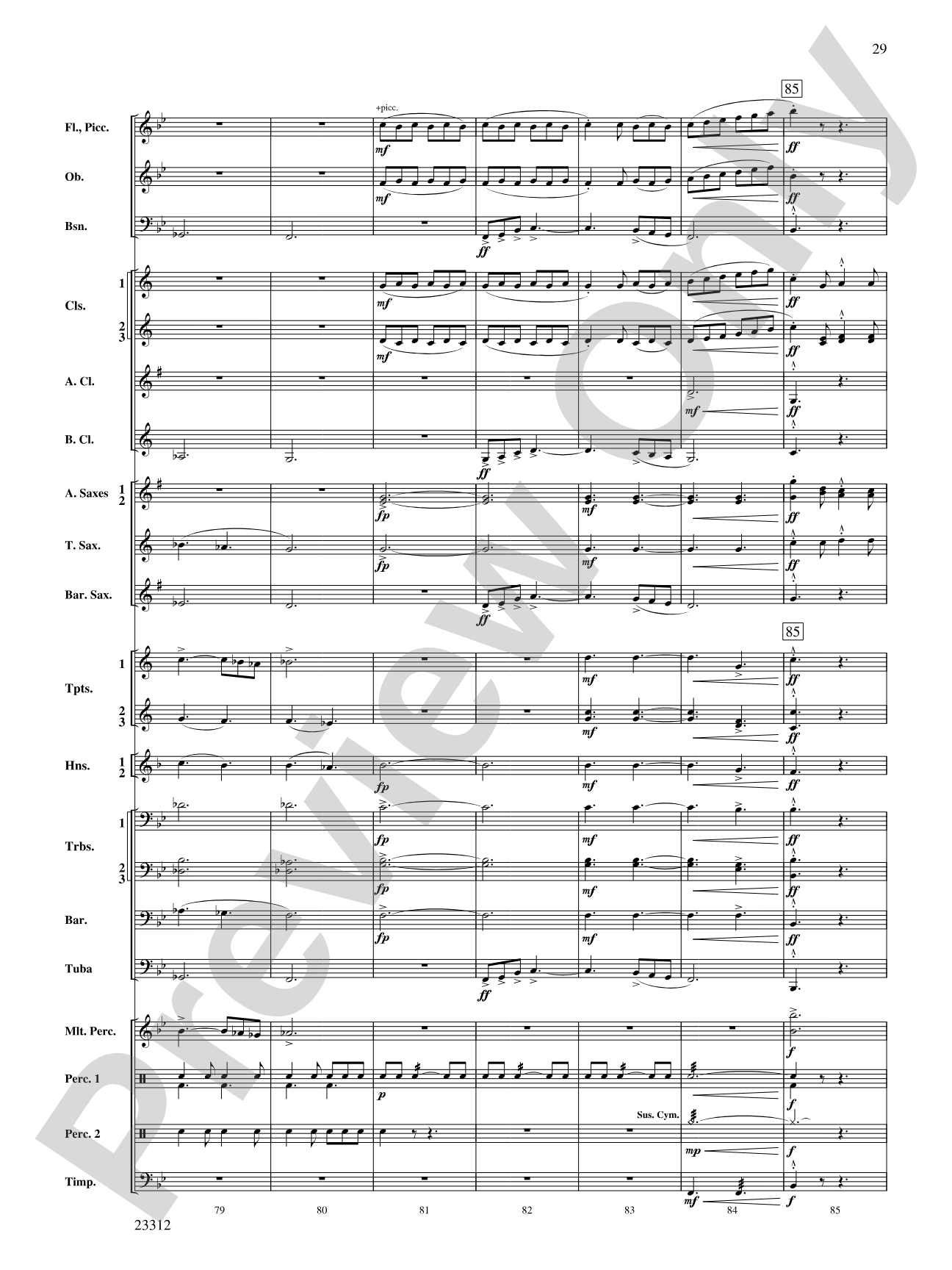 Three Miniatures for Winds and Percussion: Concert Band Conductor Score & Parts