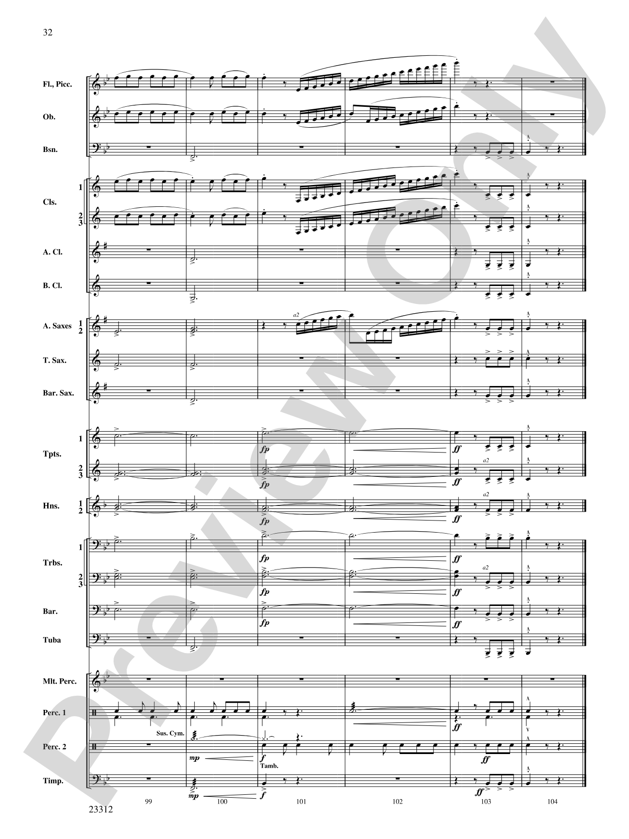 Three Miniatures for Winds and Percussion: Concert Band Conductor Score & Parts