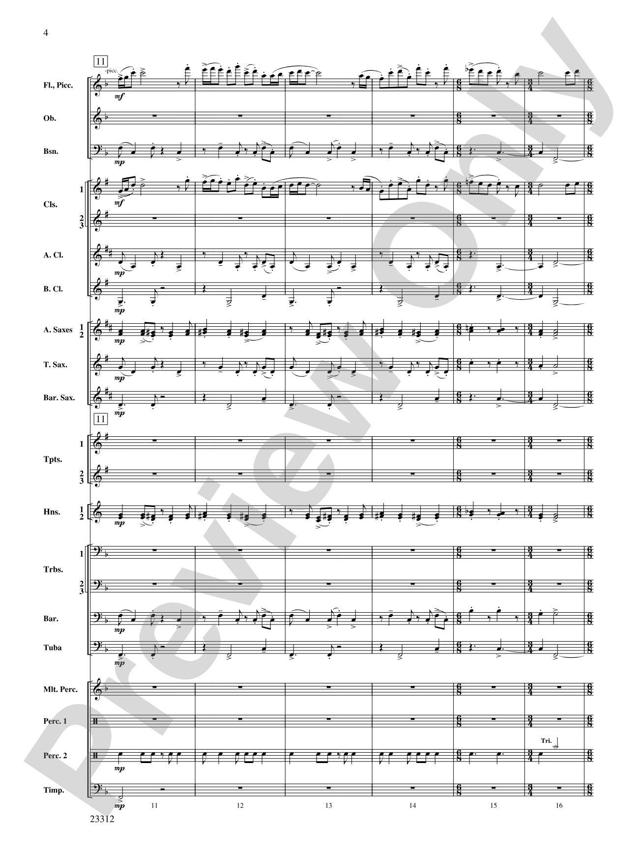 Three Miniatures for Winds and Percussion: Concert Band Conductor Score & Parts