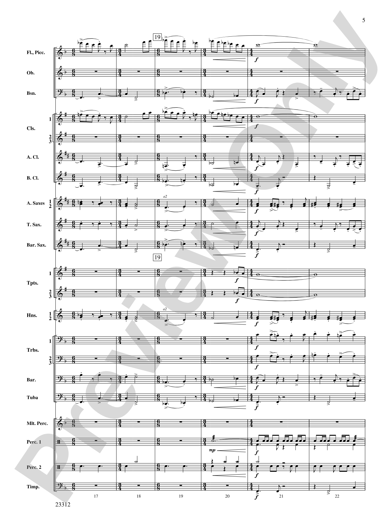 Three Miniatures for Winds and Percussion: Concert Band Conductor Score & Parts