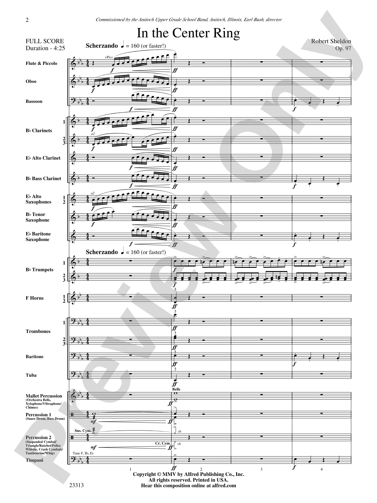 In the Center Ring: Concert Band Conductor Score & Parts