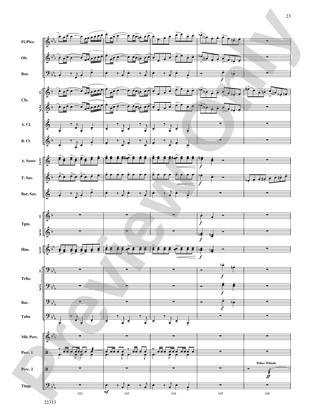 In the Center Ring: Concert Band Conductor Score & Parts