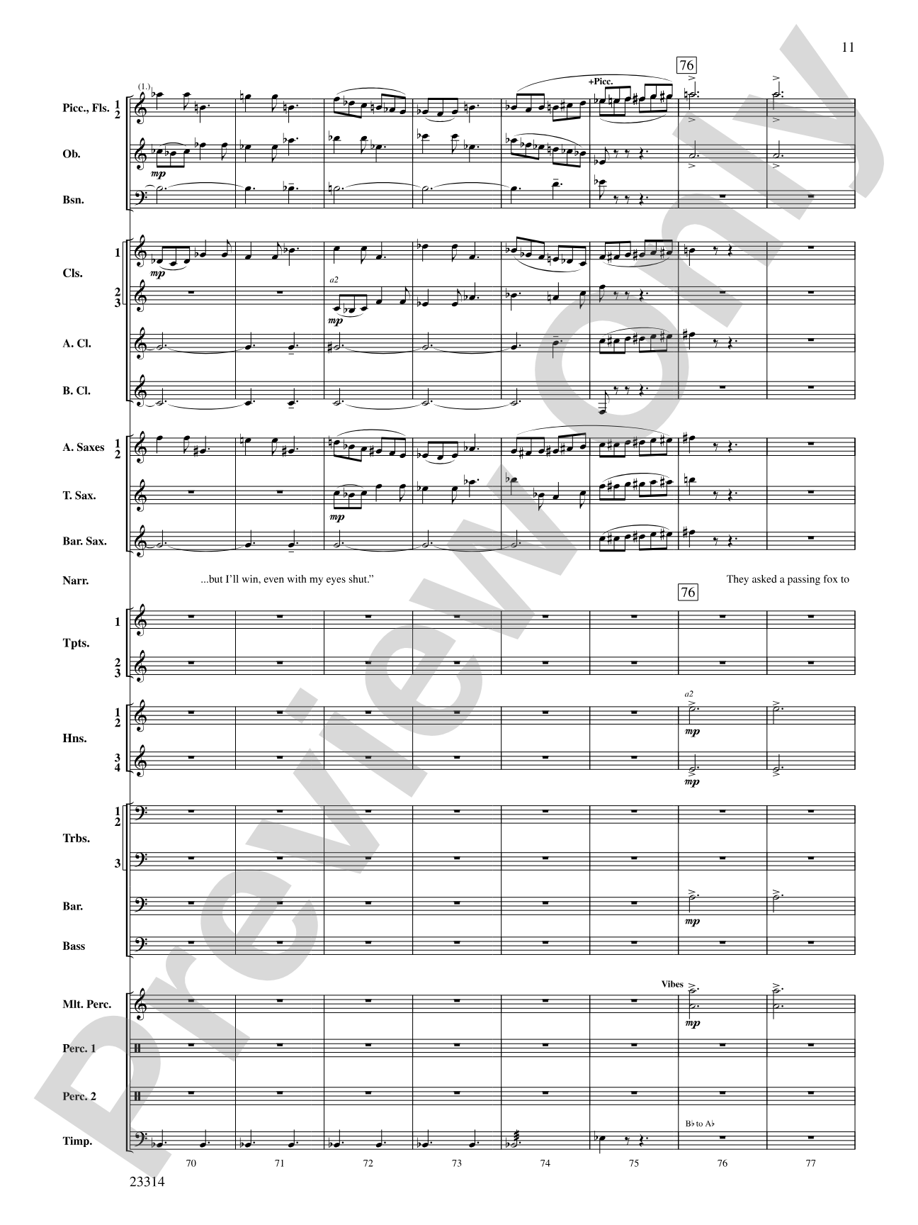 Aesop's Fables: Concert Band Conductor Score & Parts