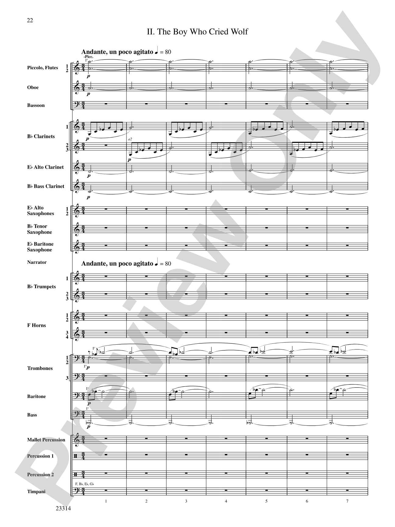 Aesop's Fables: Concert Band Conductor Score & Parts