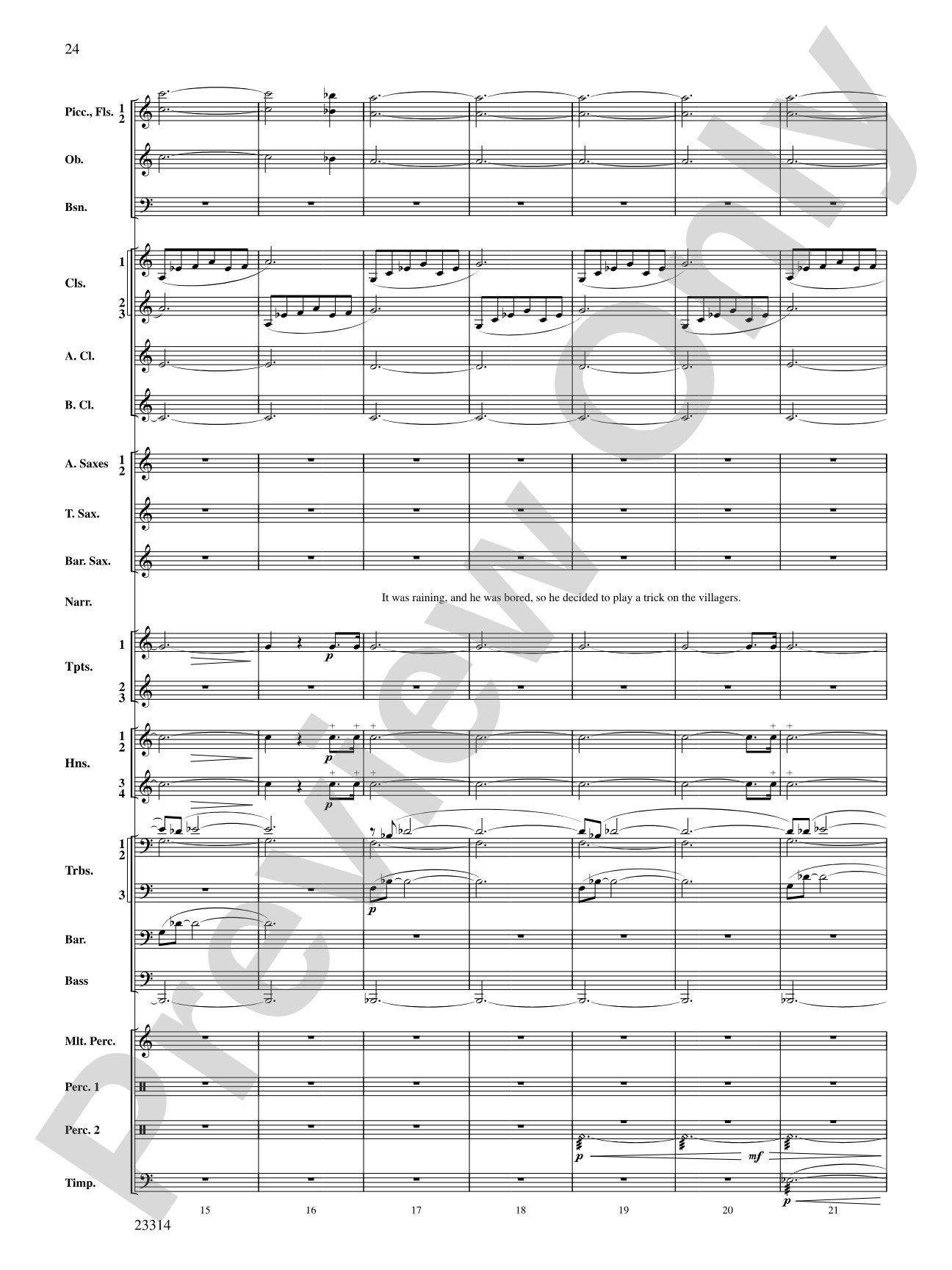 Aesop's Fables: Concert Band Conductor Score & Parts