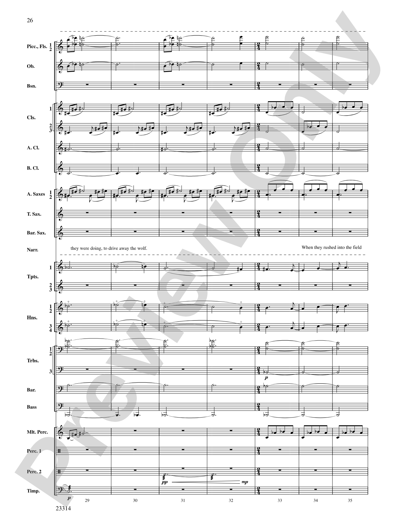 Aesop's Fables: Concert Band Conductor Score & Parts