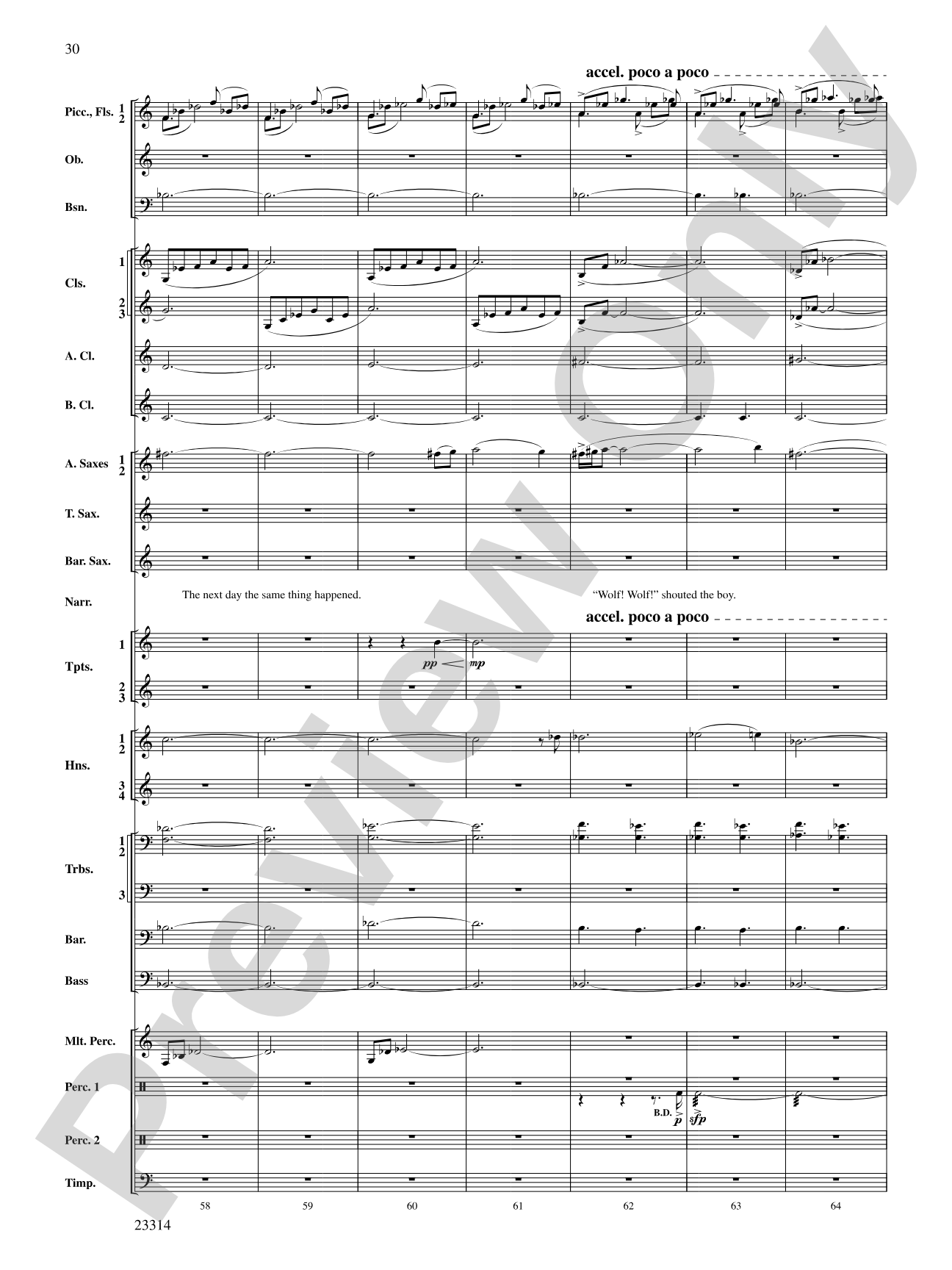 Aesop's Fables: Concert Band Conductor Score & Parts