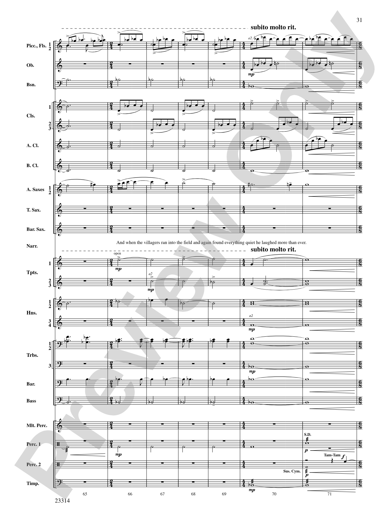 Aesop's Fables: Concert Band Conductor Score & Parts