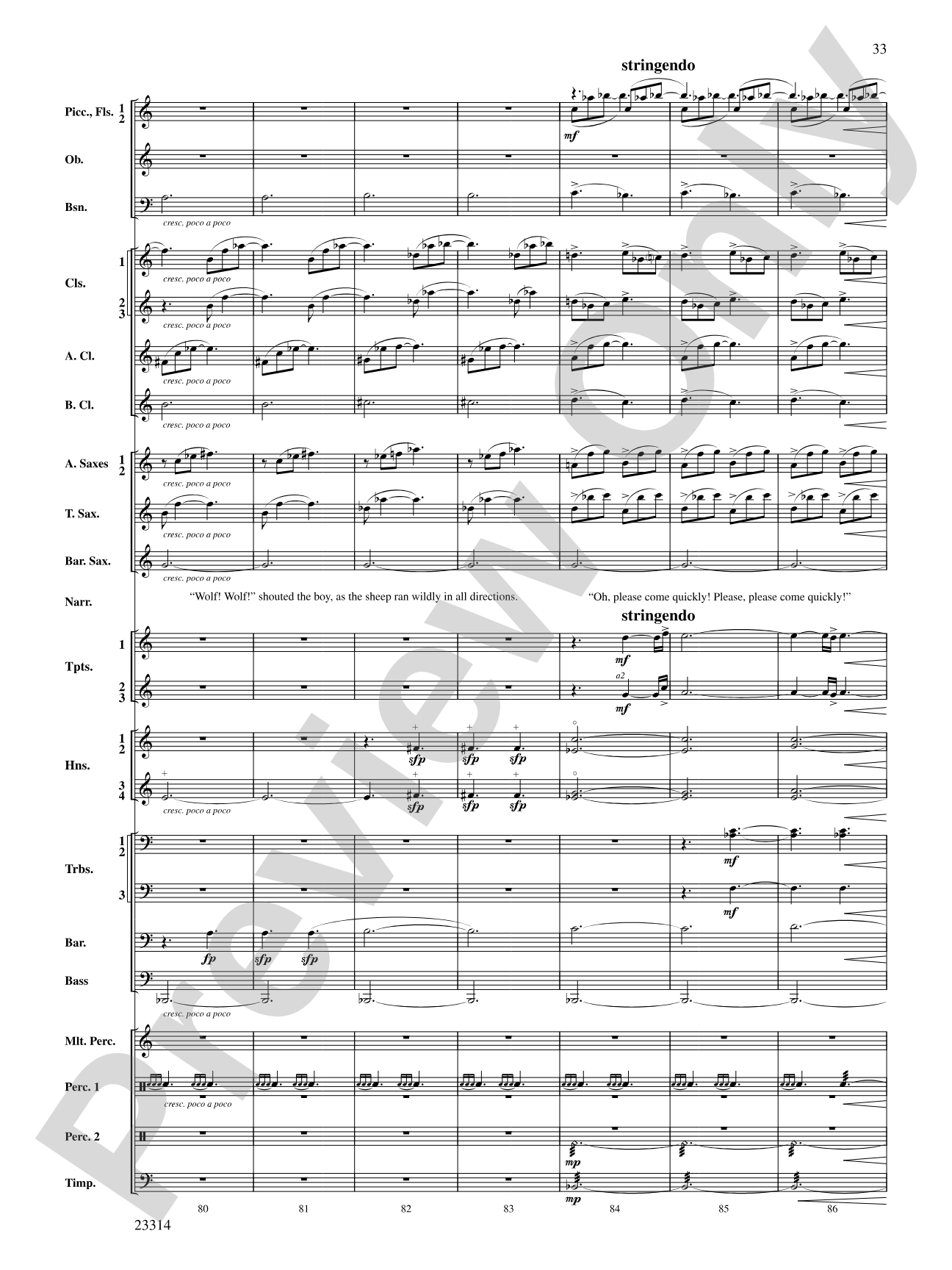 Aesop's Fables: Concert Band Conductor Score & Parts