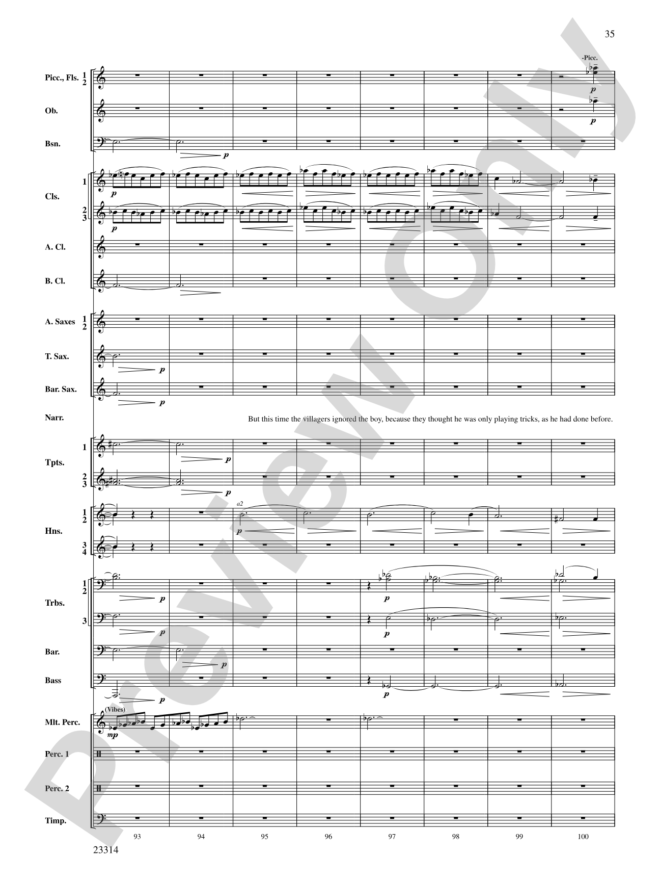 Aesop's Fables: Concert Band Conductor Score & Parts