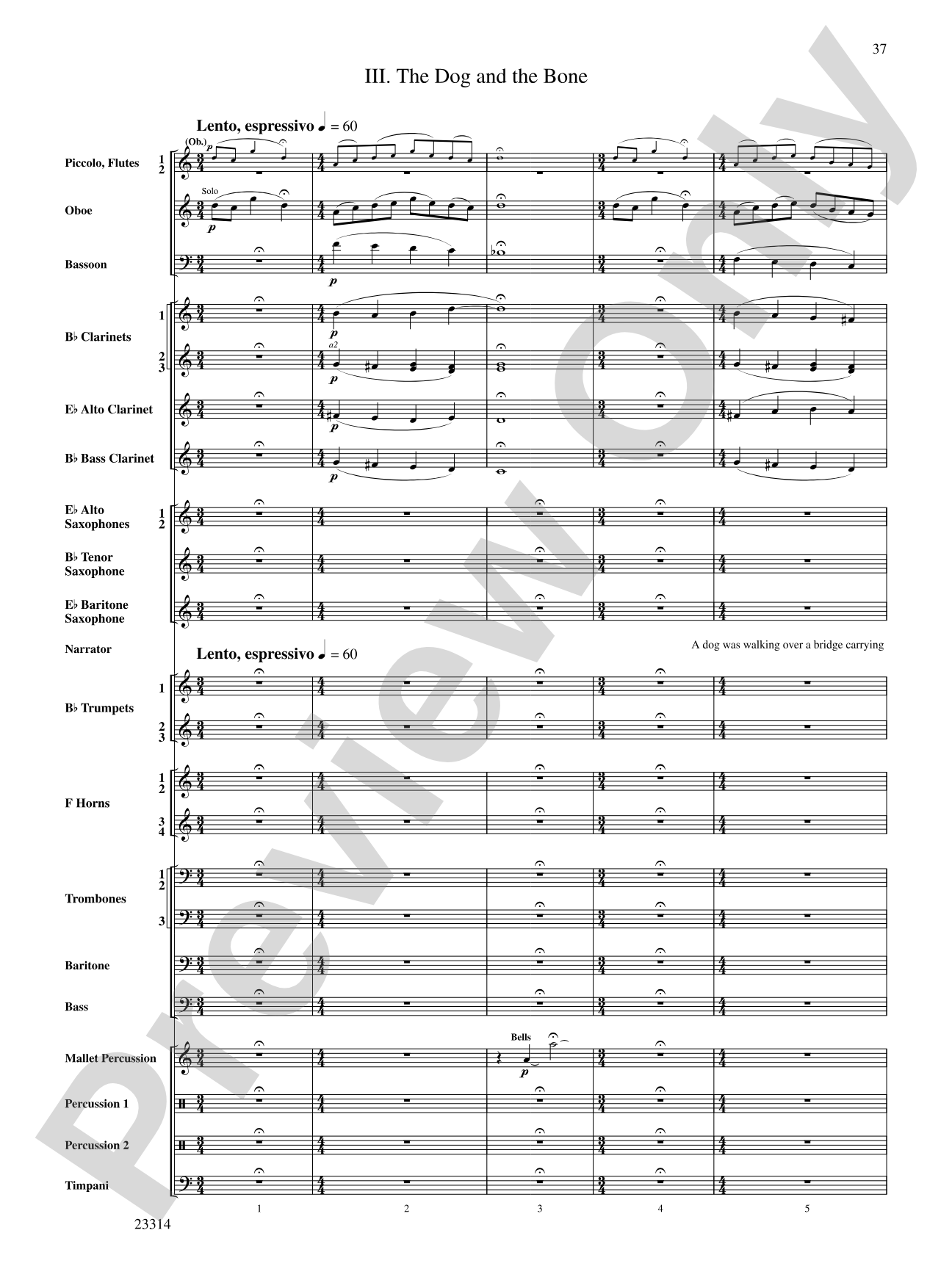 Aesop's Fables: Concert Band Conductor Score & Parts