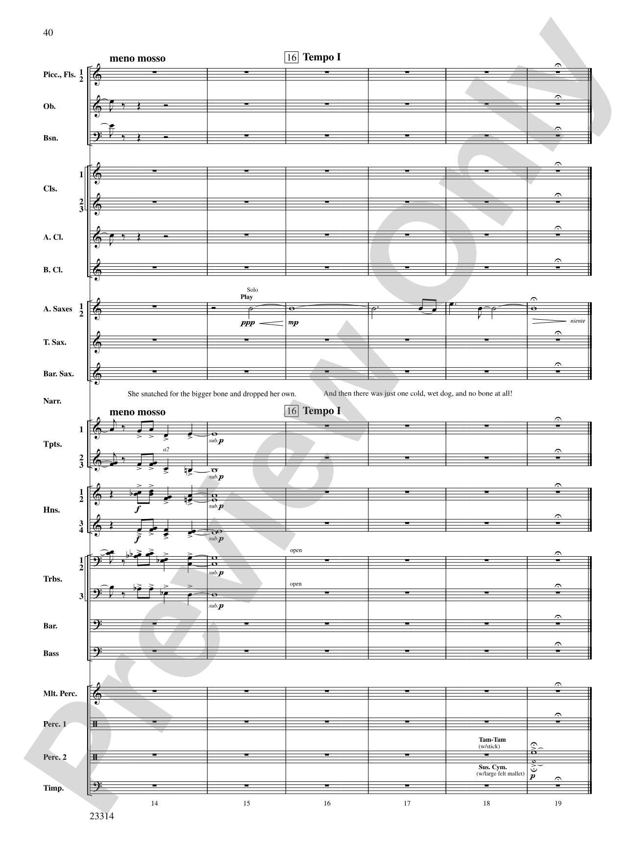 Aesop's Fables: Concert Band Conductor Score & Parts