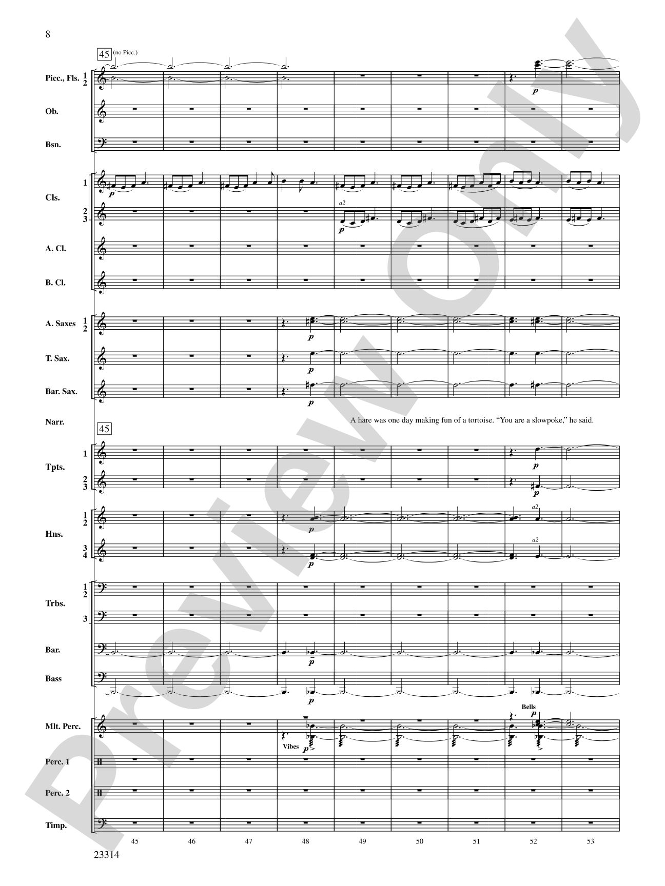 Aesop's Fables: Concert Band Conductor Score & Parts