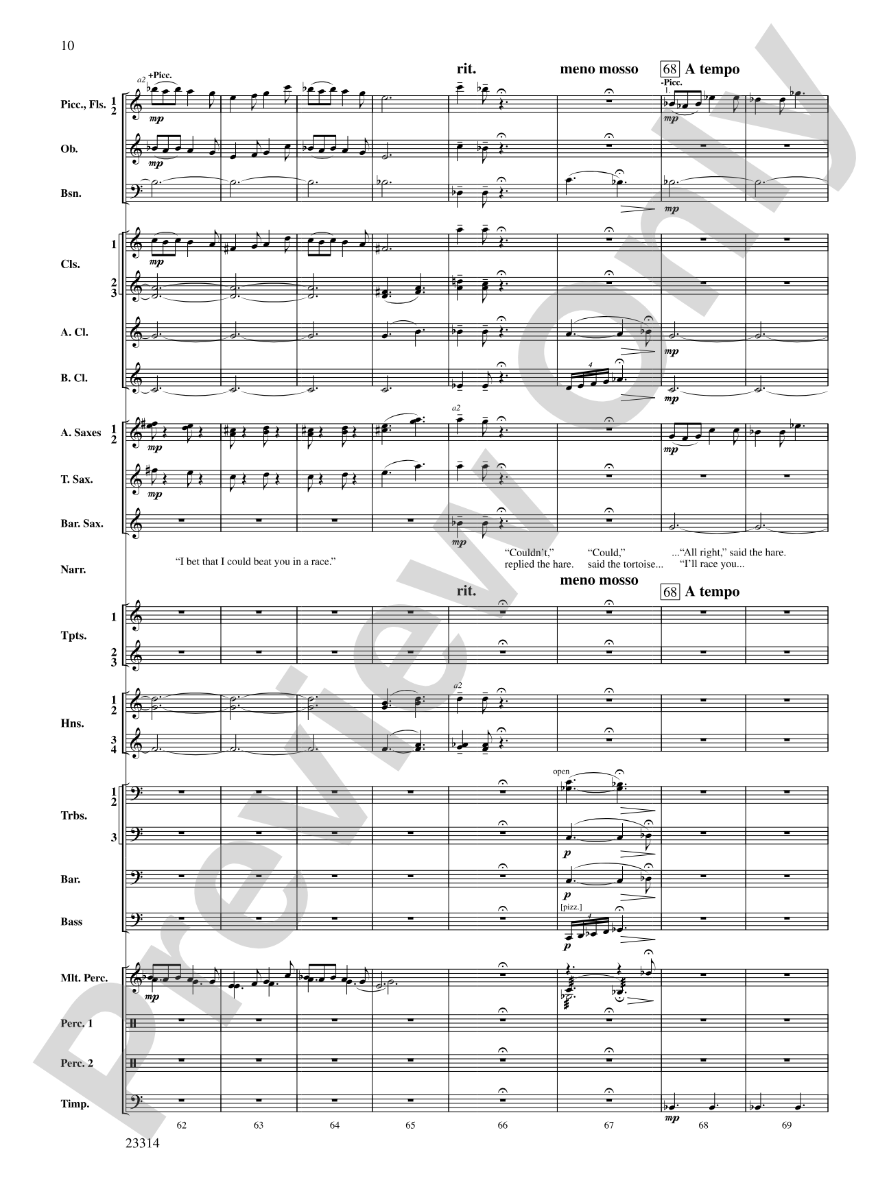 Aesop's Fables: Concert Band Conductor Score & Parts