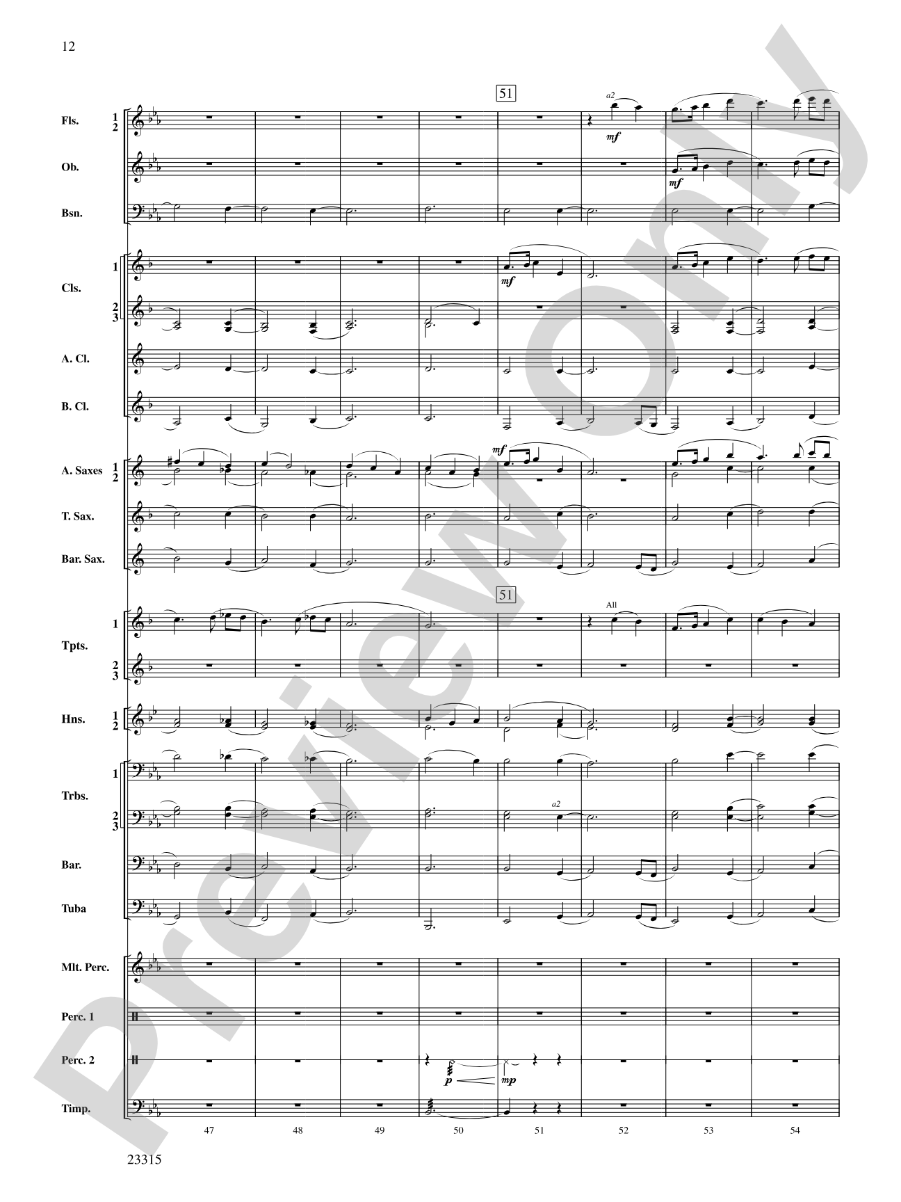 Hawkeye Festival Overture: Concert Band Conductor Score & Parts