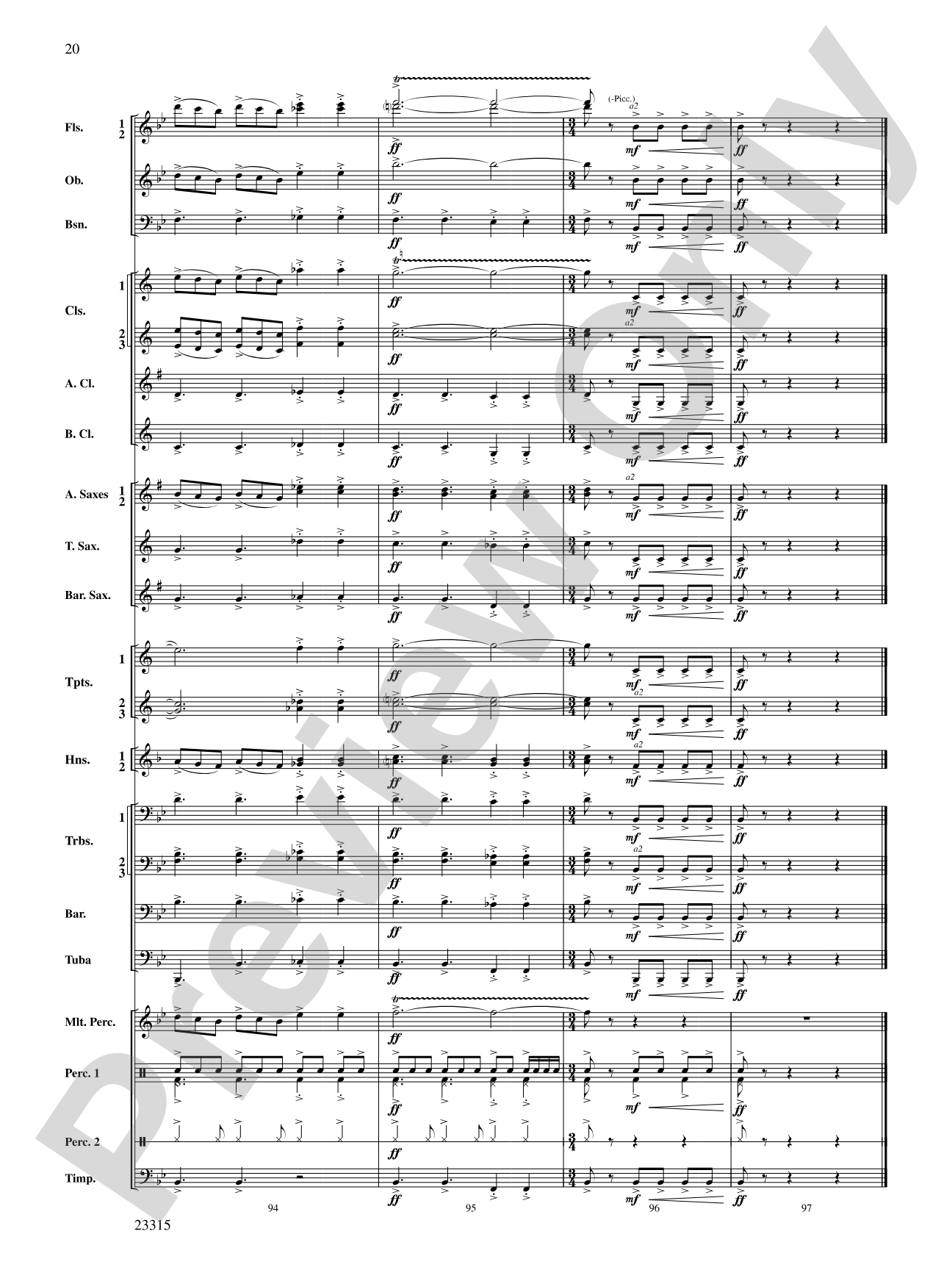 Hawkeye Festival Overture: Concert Band Conductor Score & Parts
