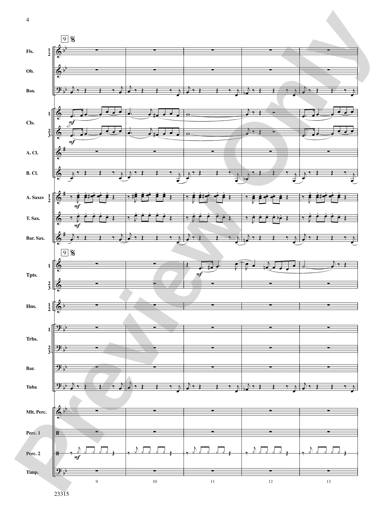 Hawkeye Festival Overture: Concert Band Conductor Score & Parts