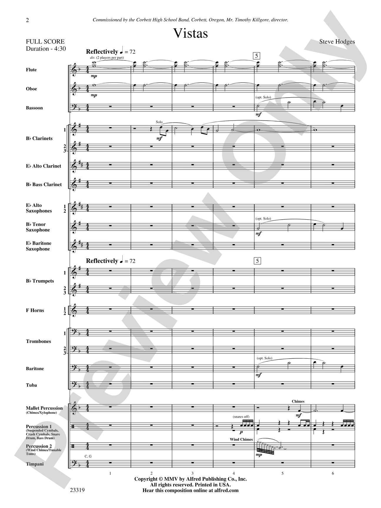 Vistas: Concert Band Conductor Score & Parts