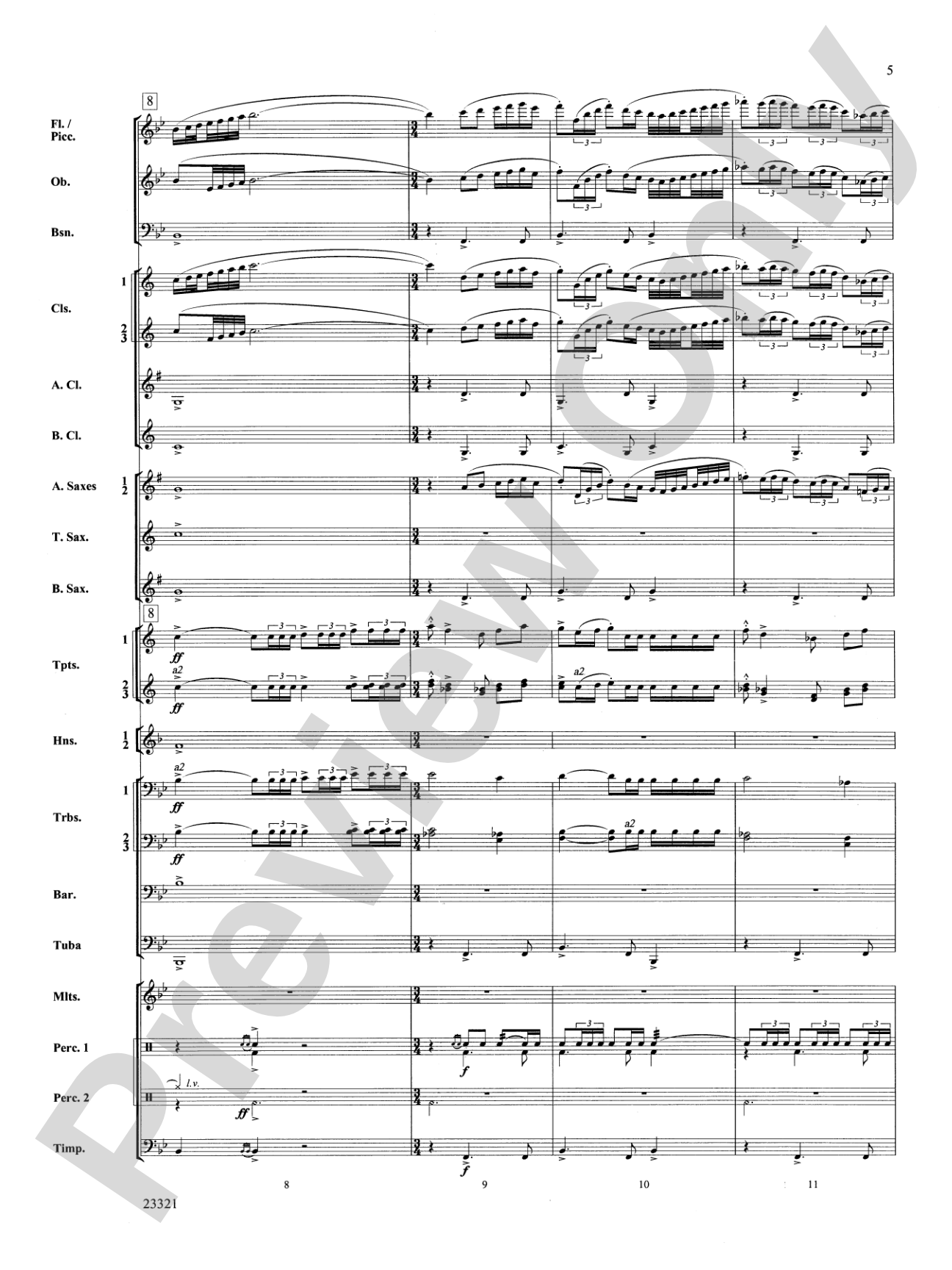 Pride of the Grenadiers: Concert Band Conductor Score & Parts