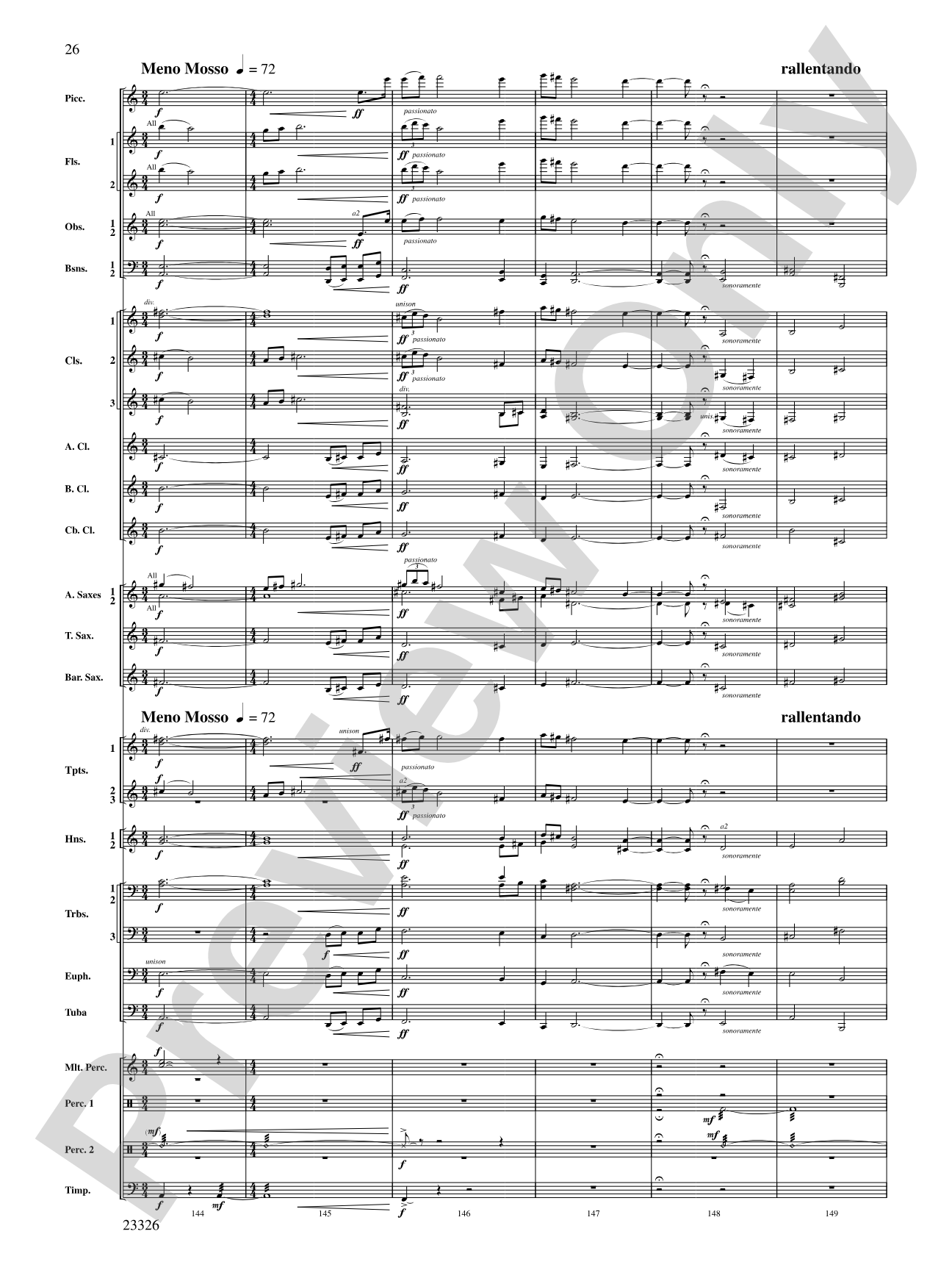 Fantasia (on "Black Is the Color of My True Love's Hair"): Concert Band Conductor Score & Parts