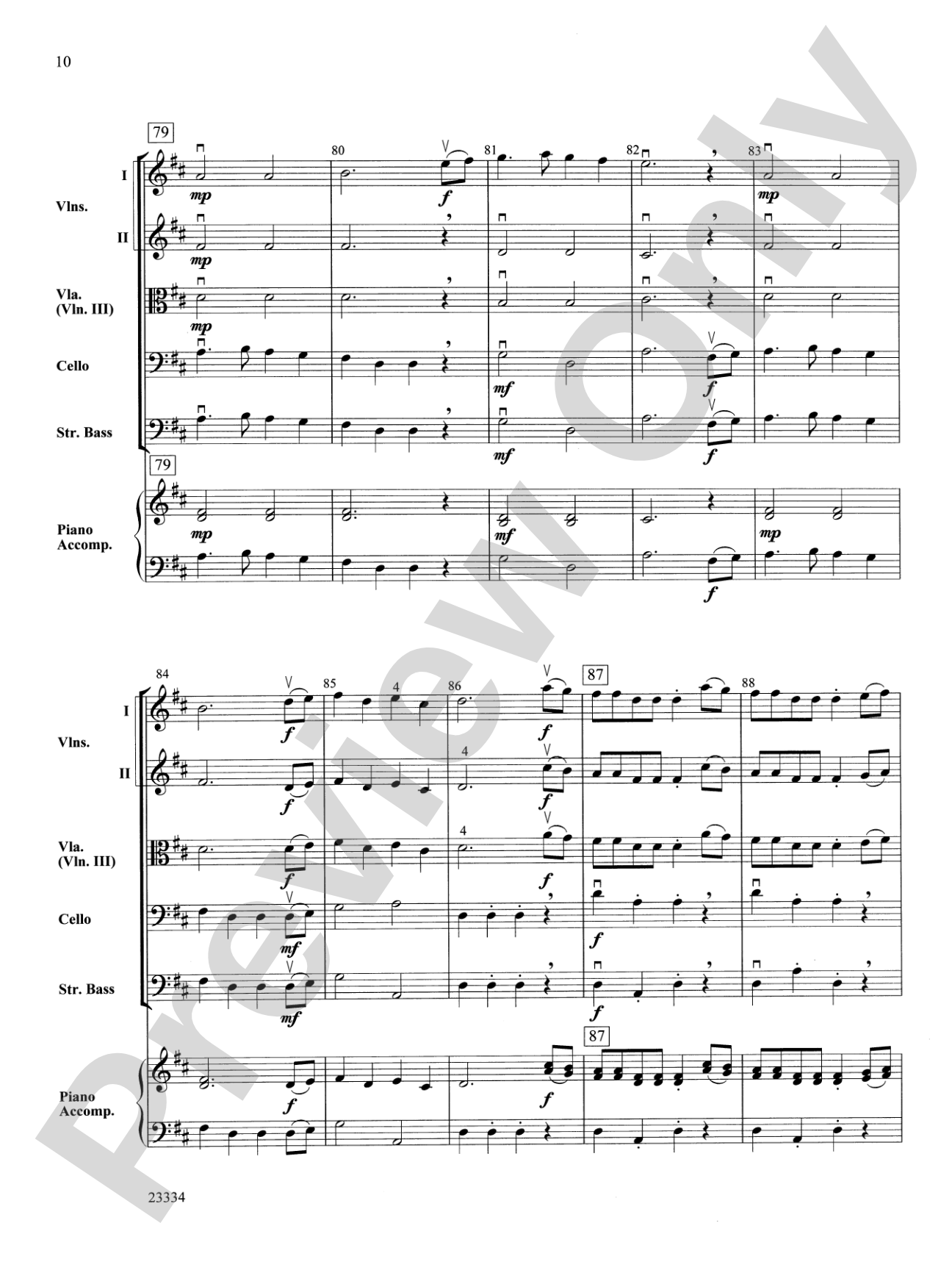 Dance of the Brewster Bears: String Orchestra Conductor Score & Parts