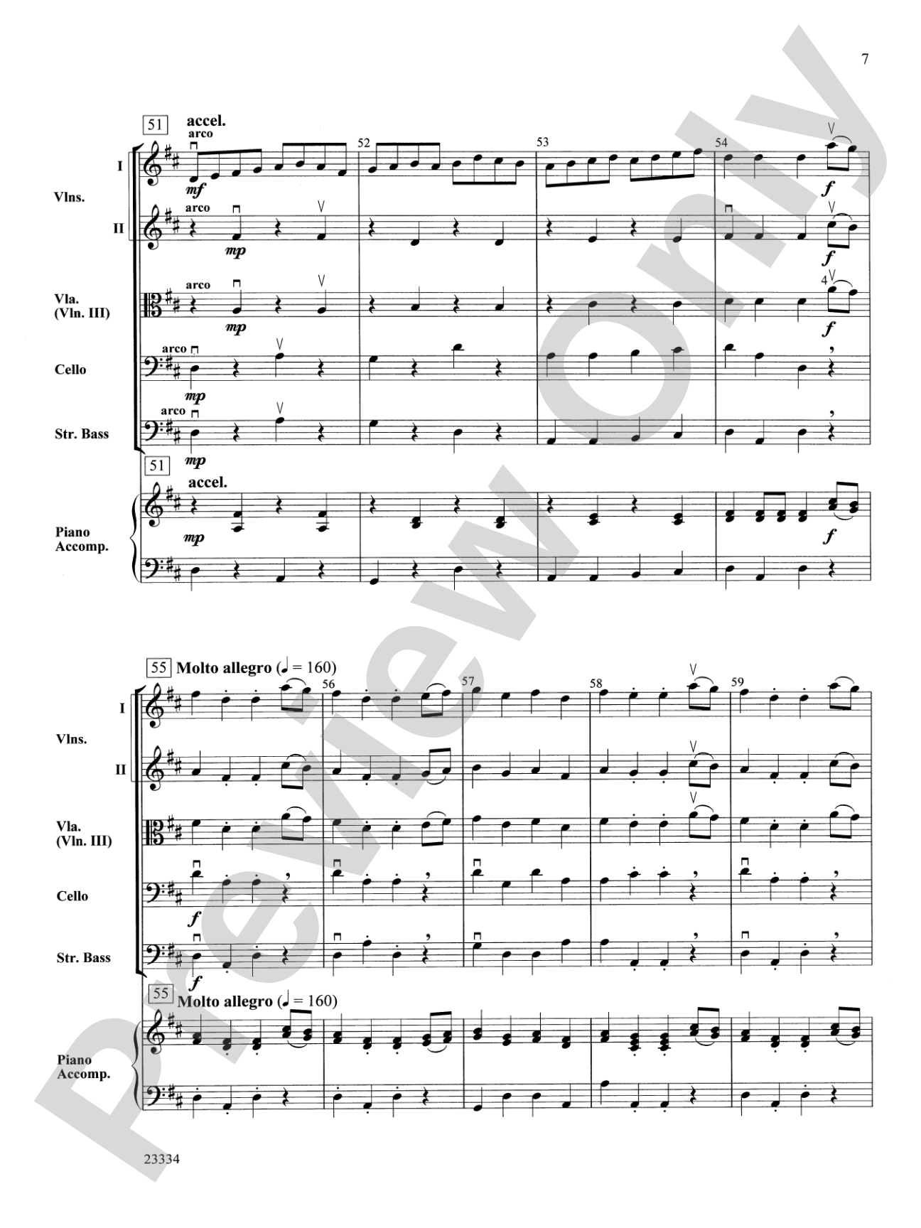 Dance of the Brewster Bears: String Orchestra Conductor Score & Parts