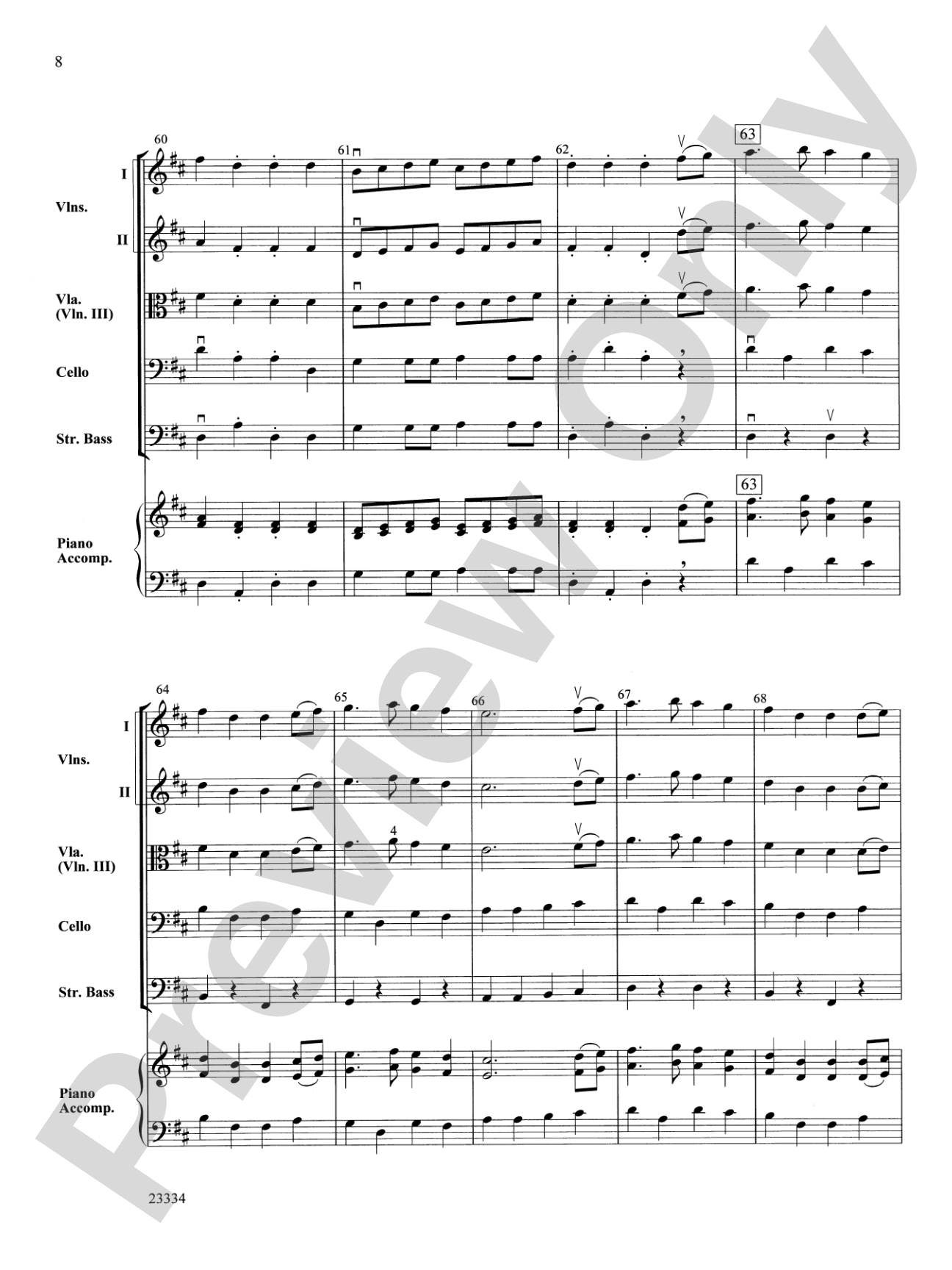 Dance of the Brewster Bears: String Orchestra Conductor Score & Parts