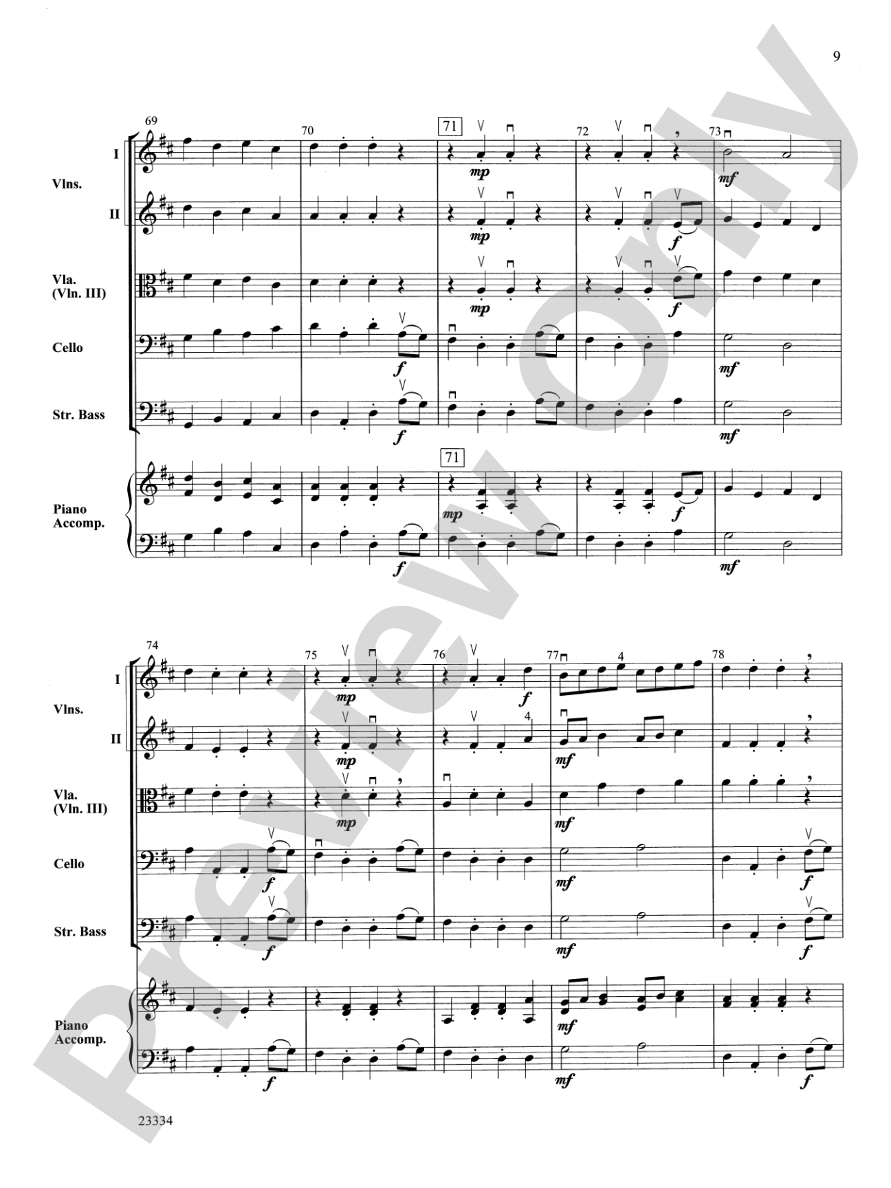 Dance of the Brewster Bears: String Orchestra Conductor Score & Parts