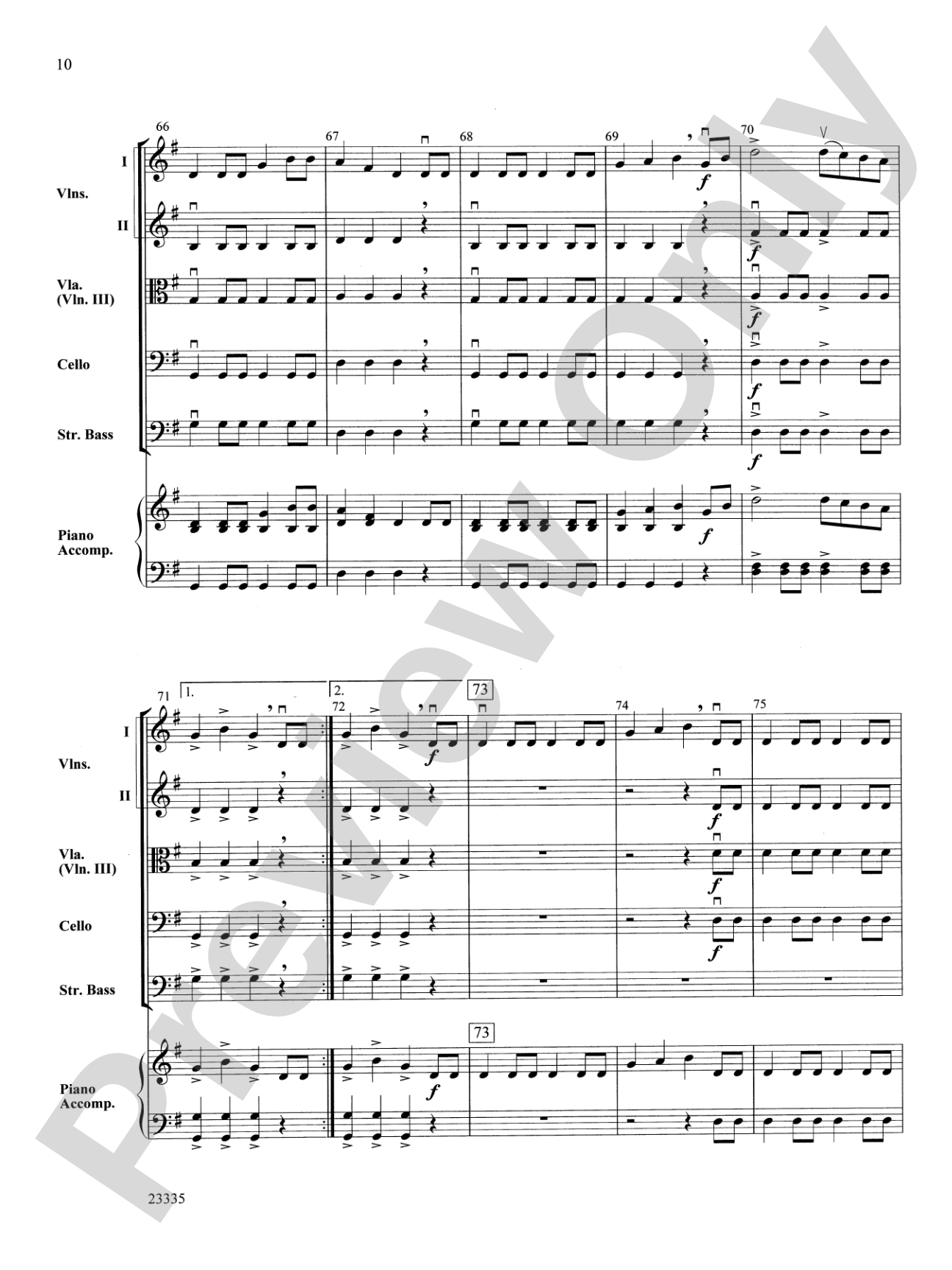 William Tell Overture: String Orchestra Conductor Score & Parts