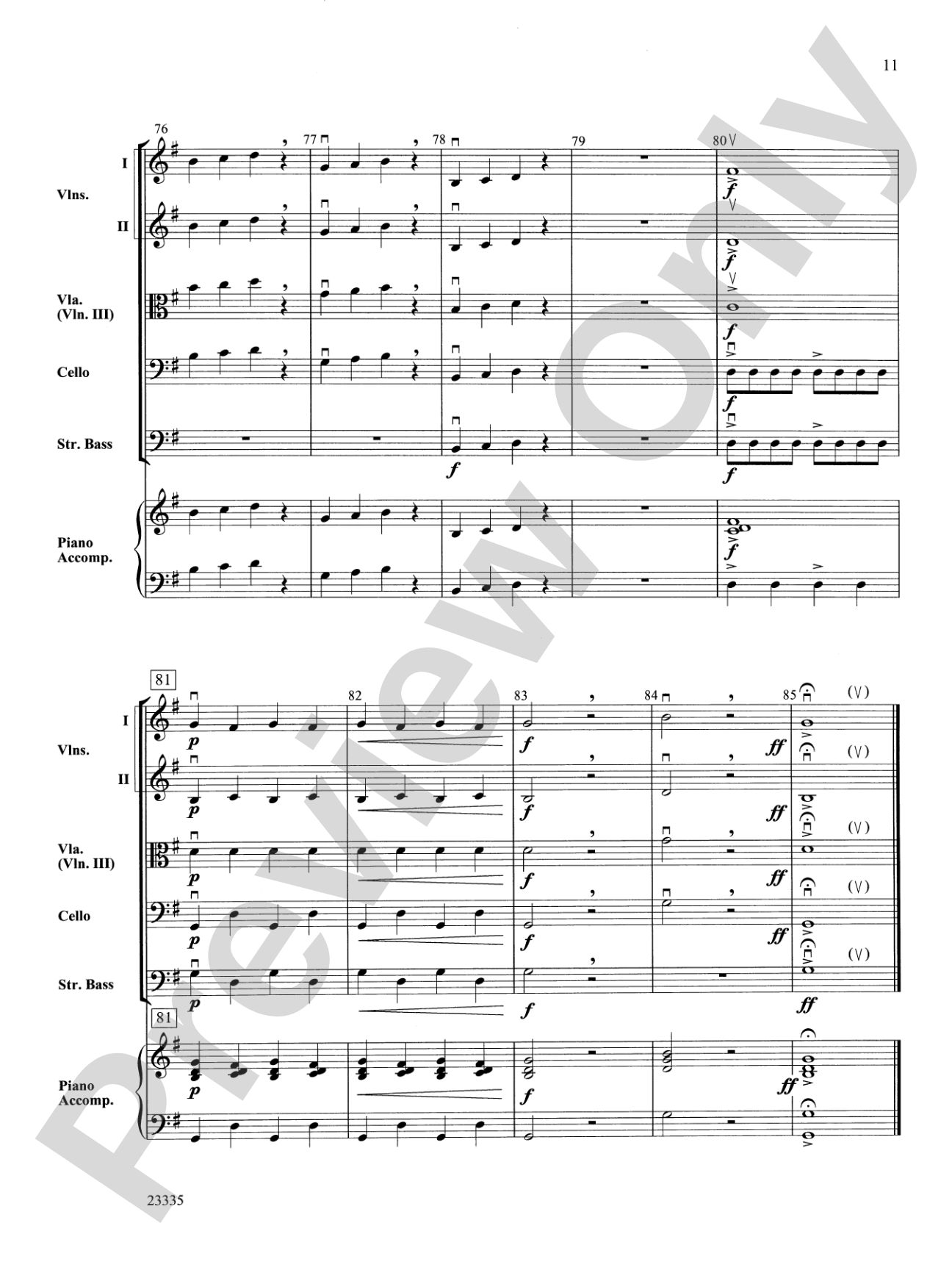 William Tell Overture: String Orchestra Conductor Score & Parts