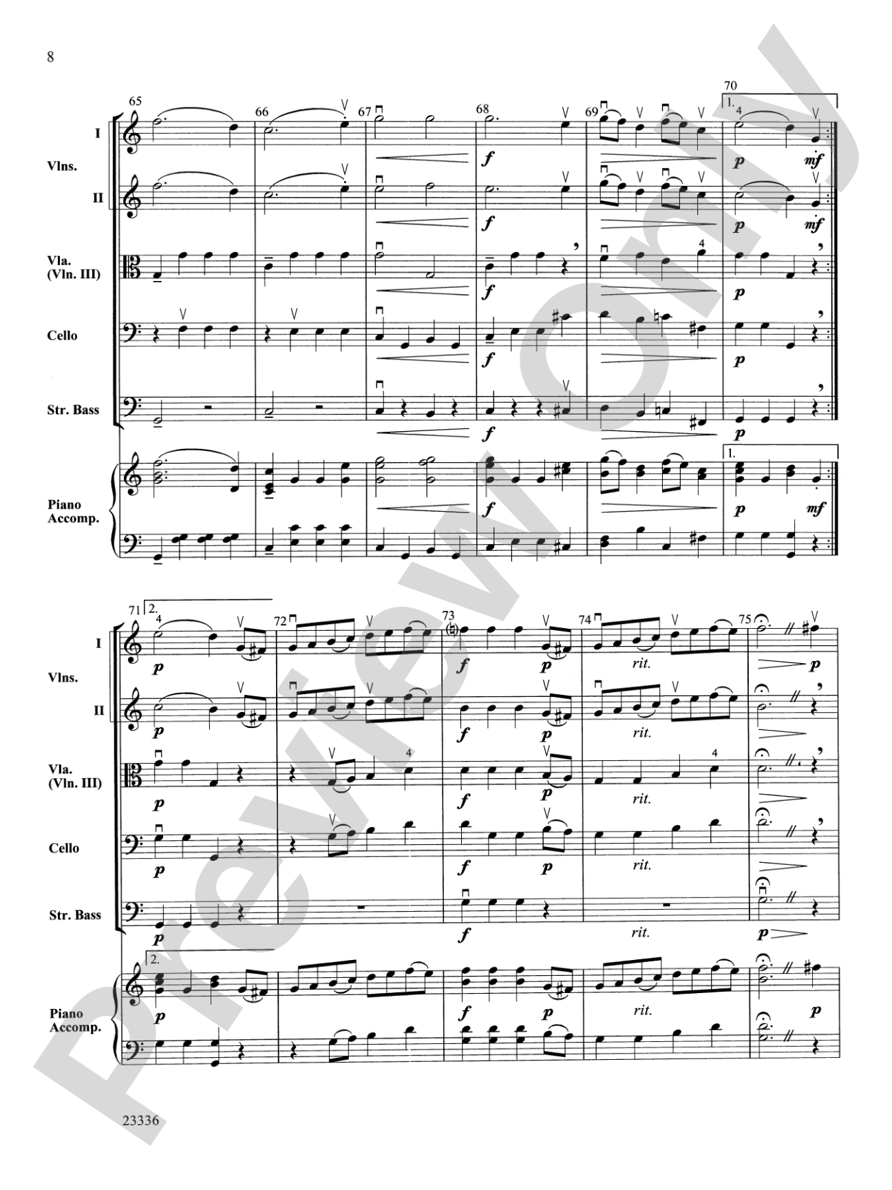 Symphony No. 3 - Eroica (4th Movement): String Orchestra Conductor Score & Parts