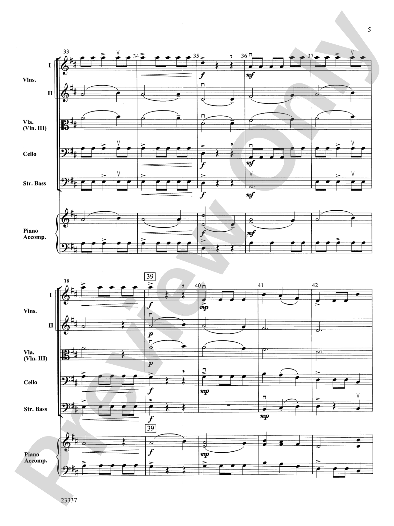 December Fanfare: String Orchestra Conductor Score & Parts