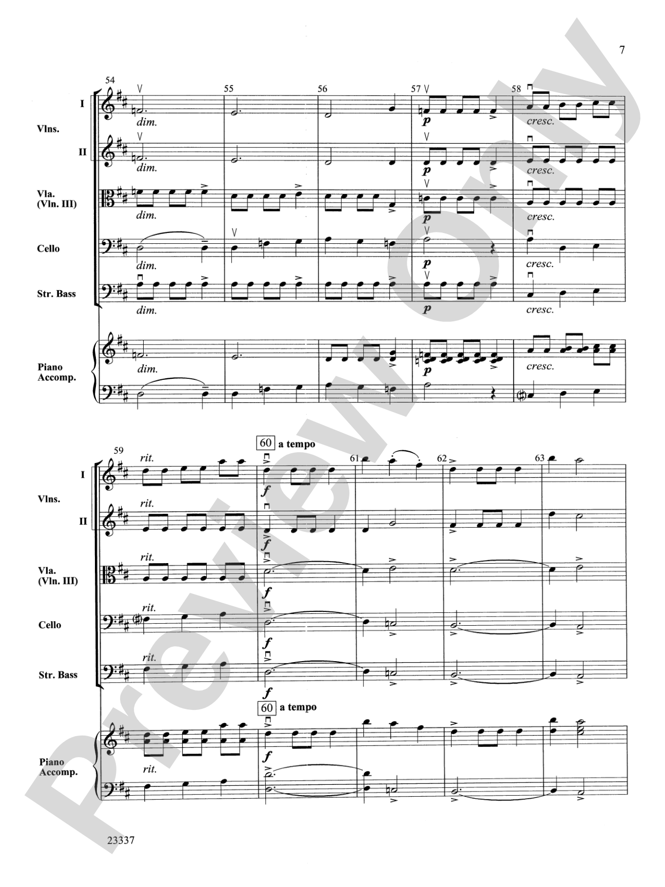 December Fanfare: String Orchestra Conductor Score & Parts