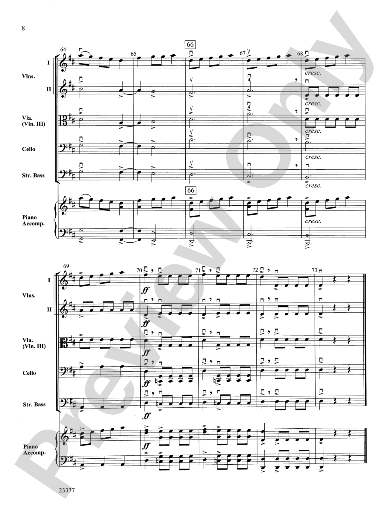 December Fanfare: String Orchestra Conductor Score & Parts