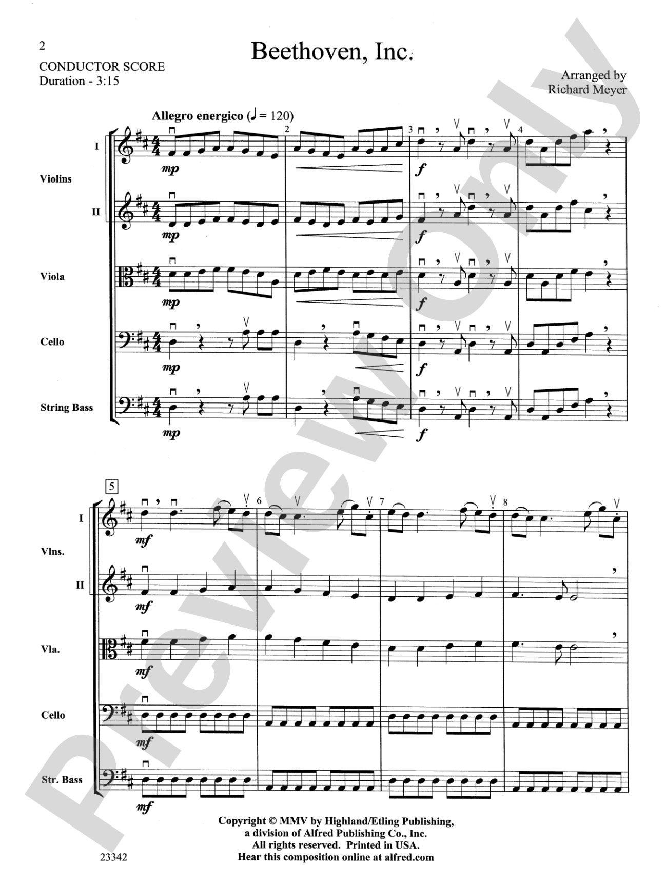 Beethoven, Inc.: String Orchestra Conductor Score & Parts