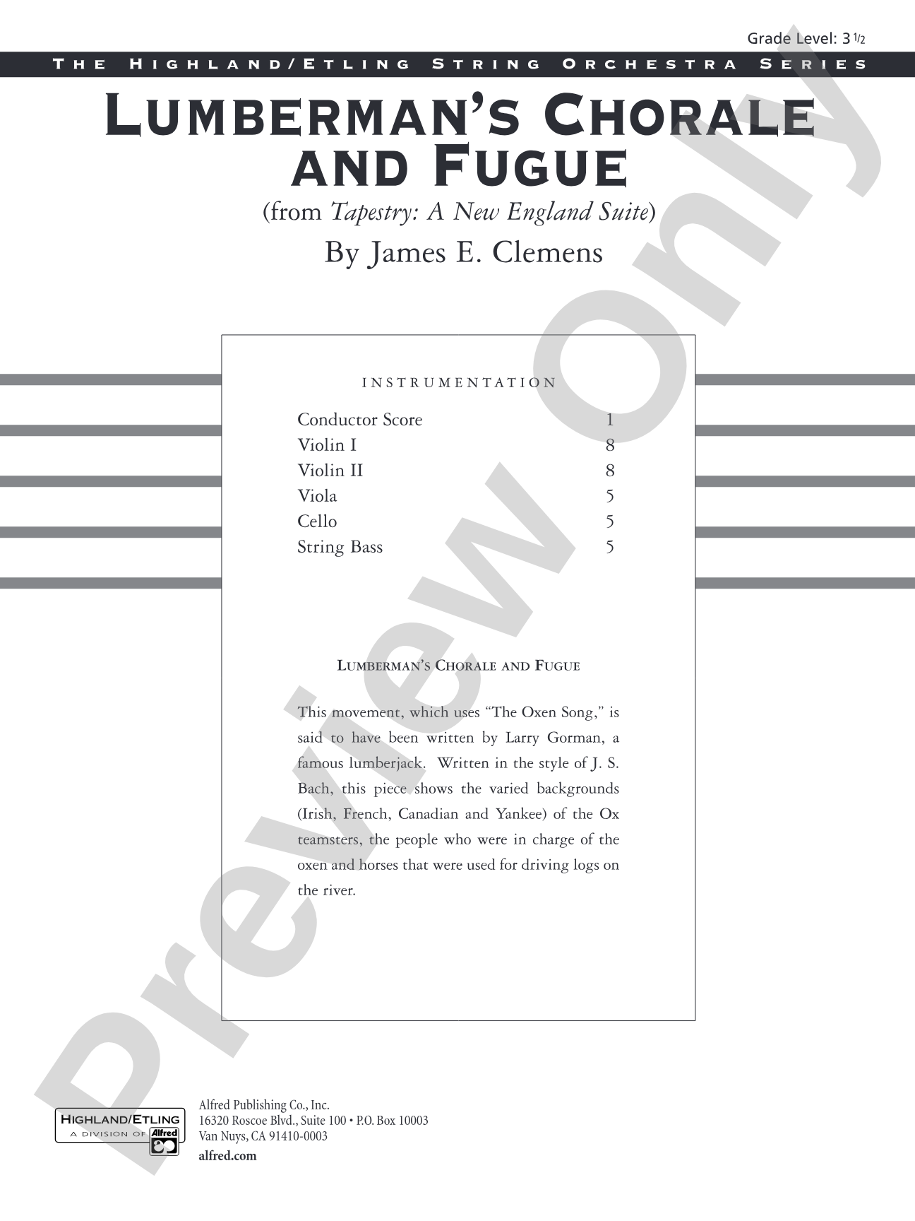 Lumberman's Chorale and Fugue