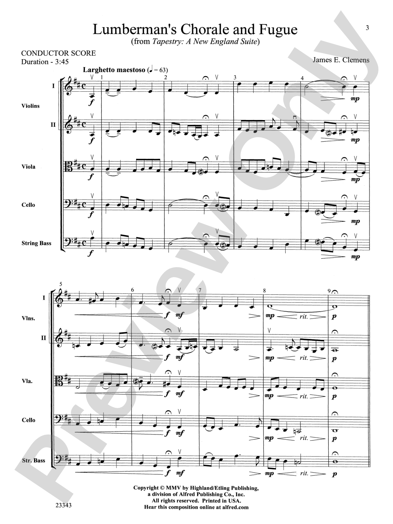 Lumberman's Chorale and Fugue