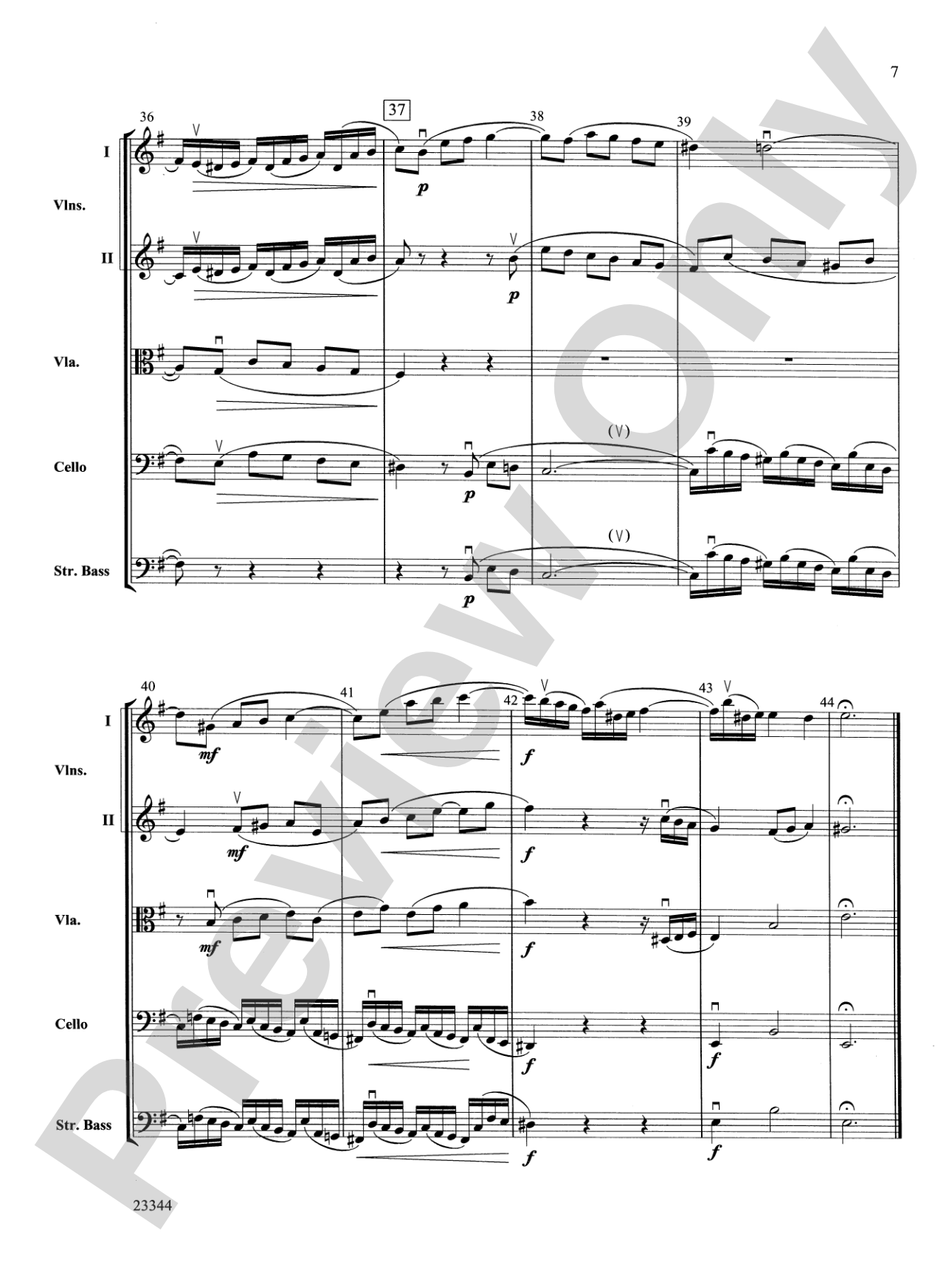 Sinfonia No. 7: String Orchestra Conductor Score & Parts