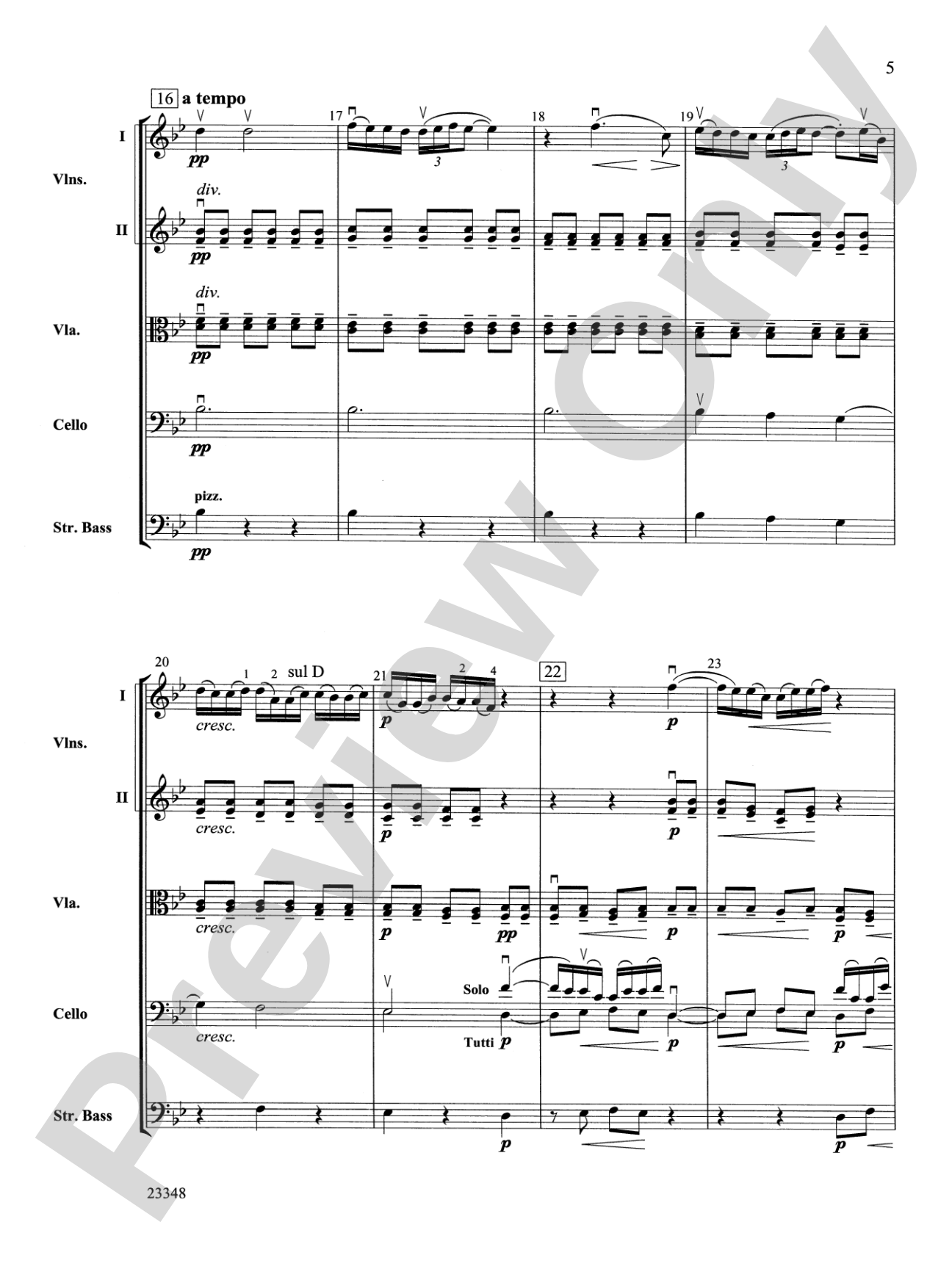 Air and Rigaudon: String Orchestra Conductor Score & Parts