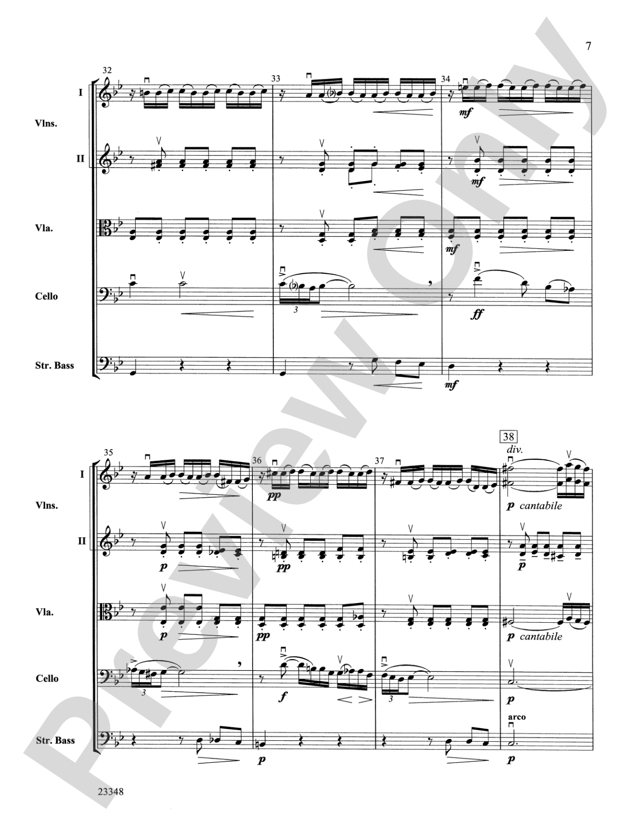 Air and Rigaudon: String Orchestra Conductor Score & Parts