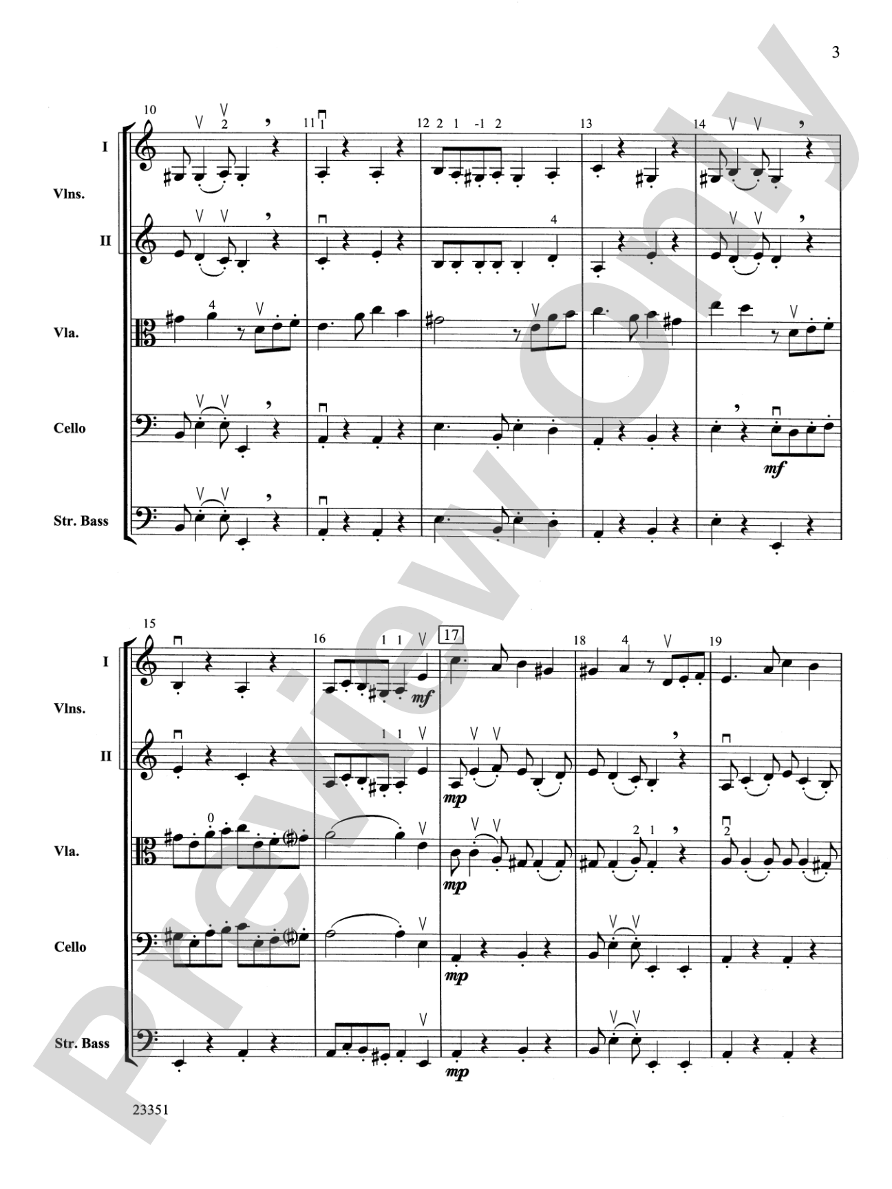 Violet's Tango: String Orchestra Conductor Score & Parts