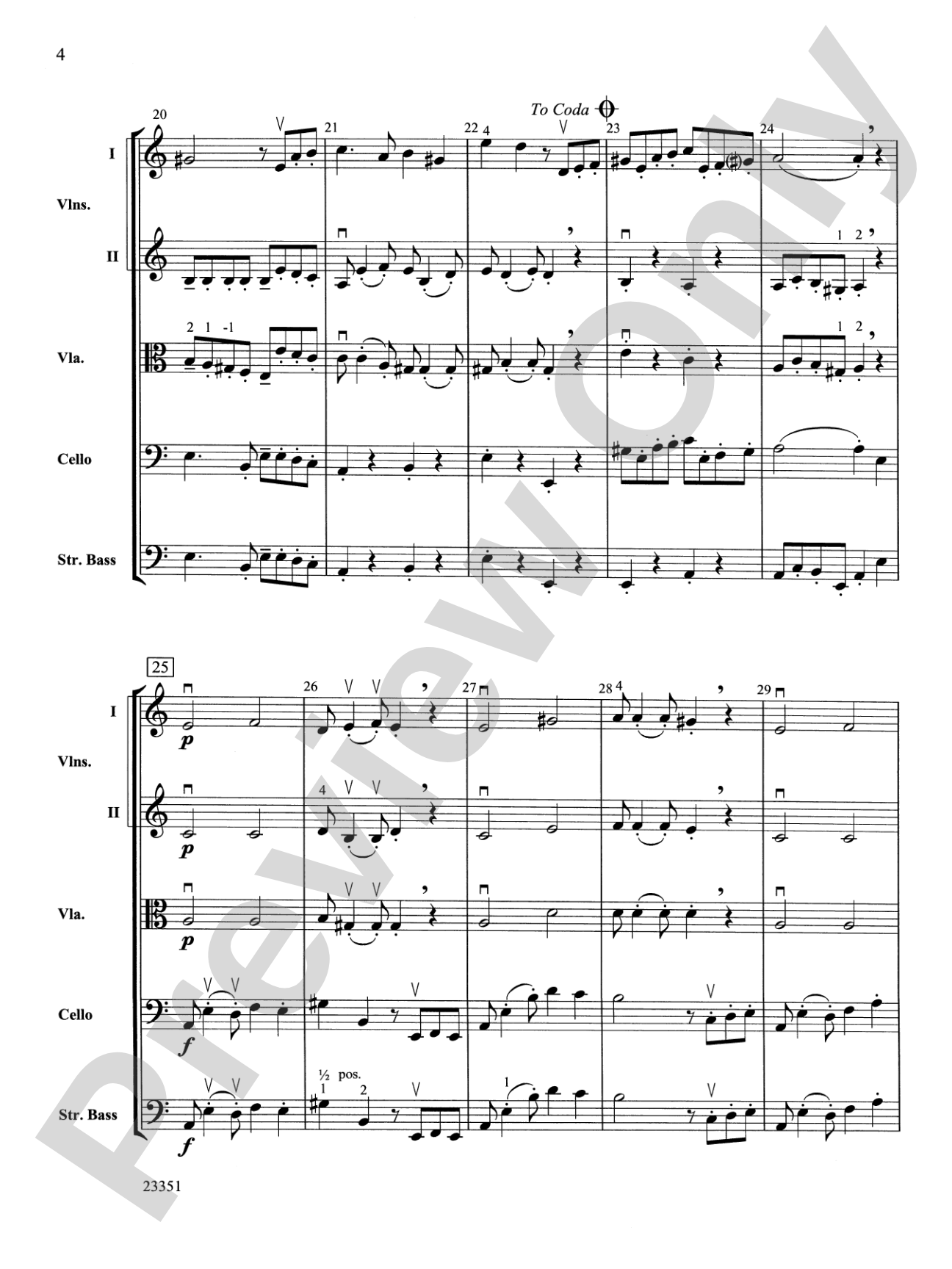 Violet's Tango: String Orchestra Conductor Score & Parts