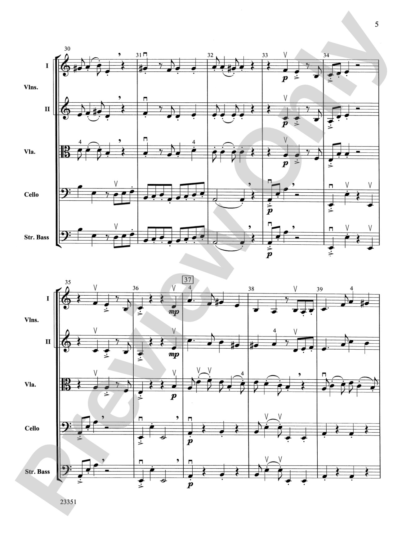 Violet's Tango: String Orchestra Conductor Score & Parts