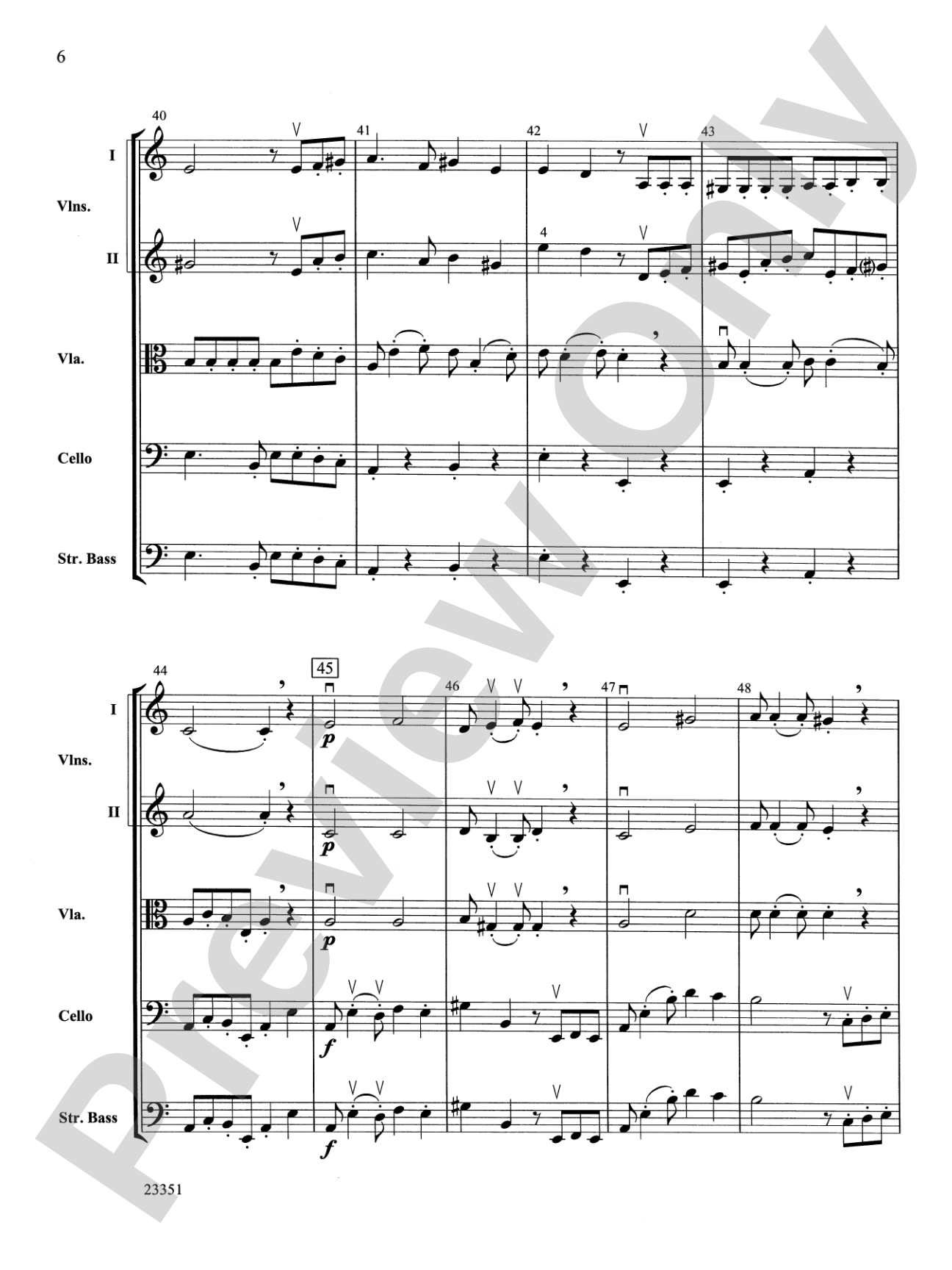 Violet's Tango: String Orchestra Conductor Score & Parts