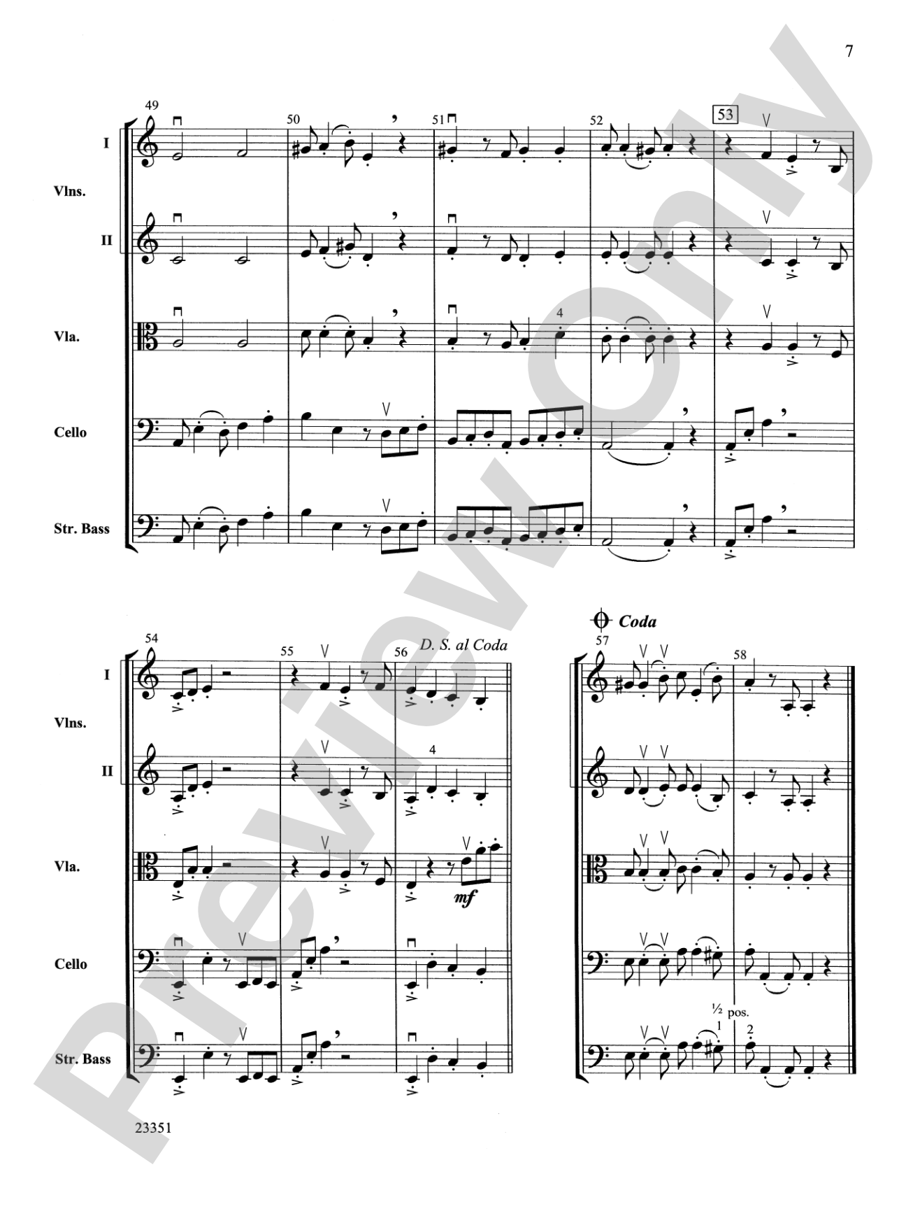 Violet's Tango: String Orchestra Conductor Score & Parts